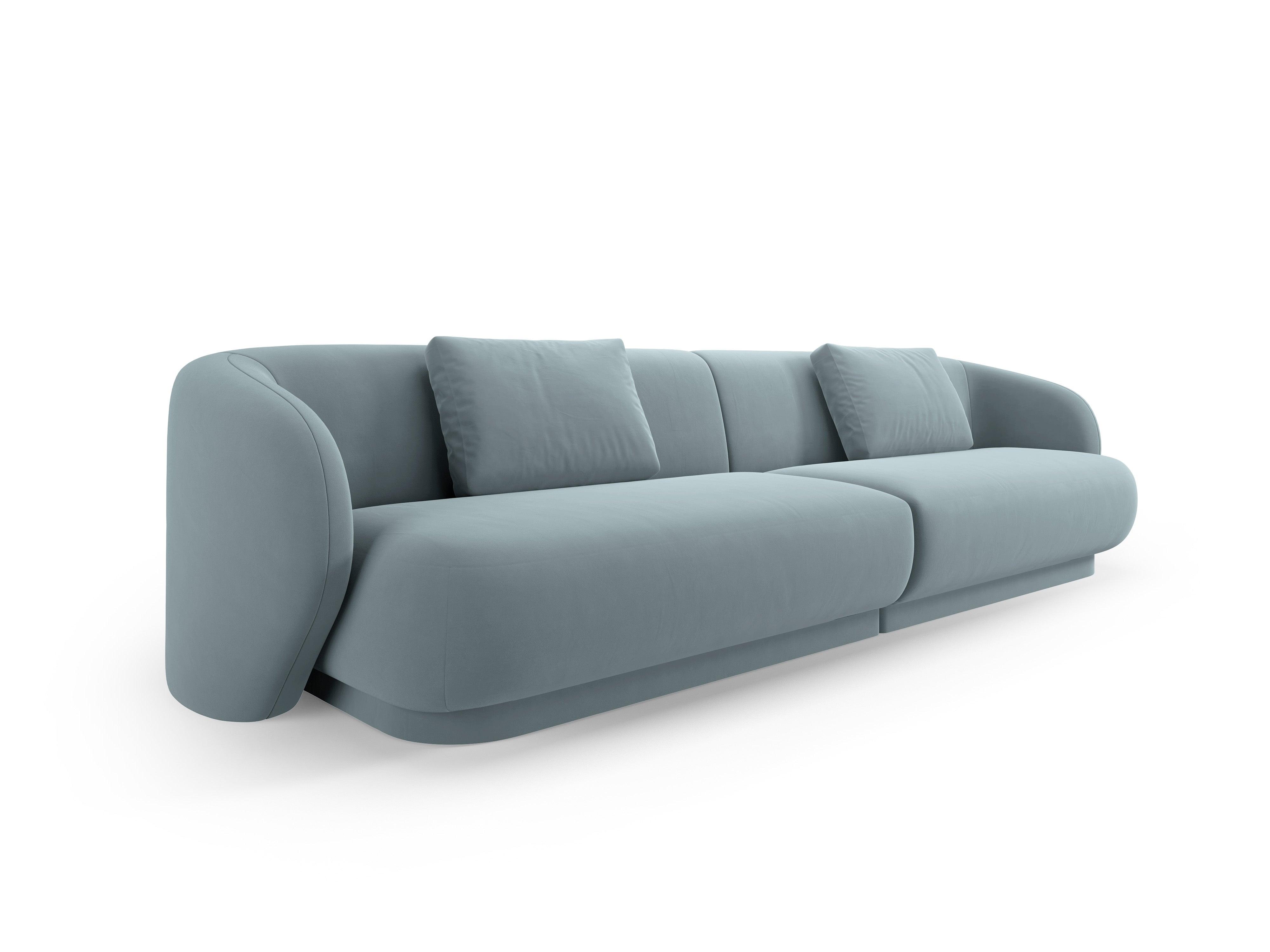 Sofa 4-osobowa aksamitna CAMDEN niebieski Cosmopolitan Design Eye on Design