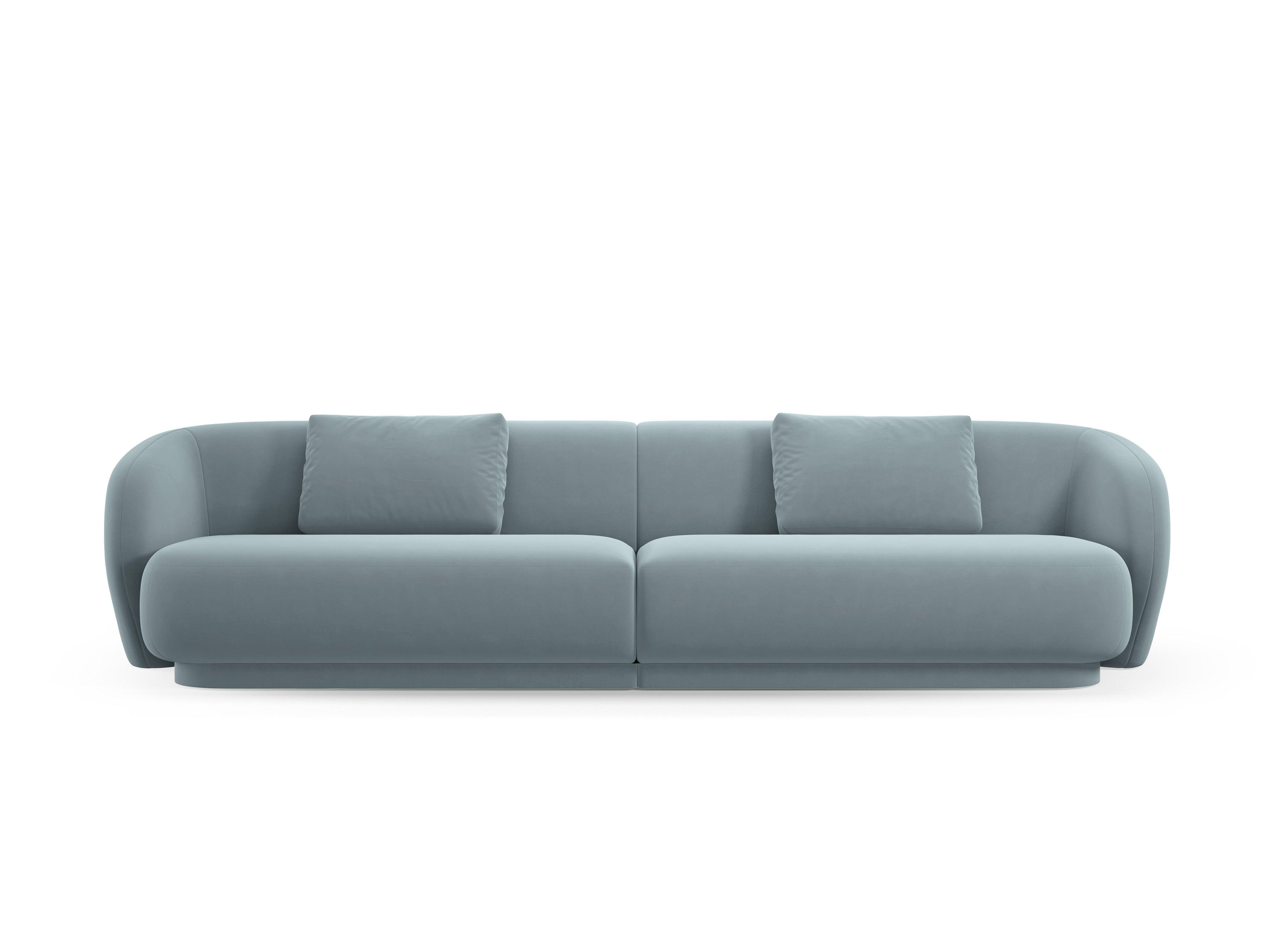 Sofa 4-osobowa aksamitna CAMDEN niebieski Cosmopolitan Design Eye on Design