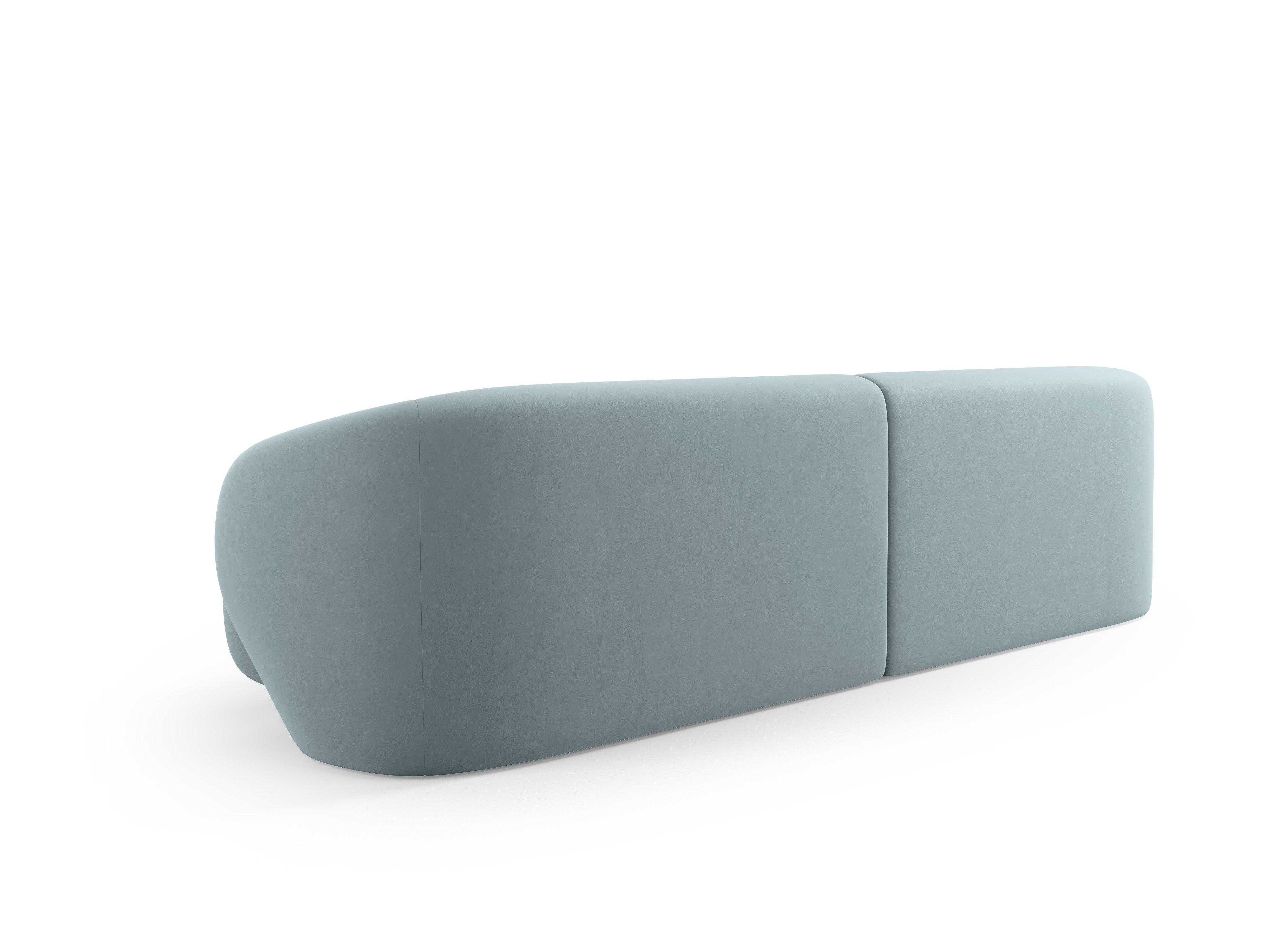 Sofa 4-osobowa aksamitna CAMDEN niebieski Cosmopolitan Design Eye on Design