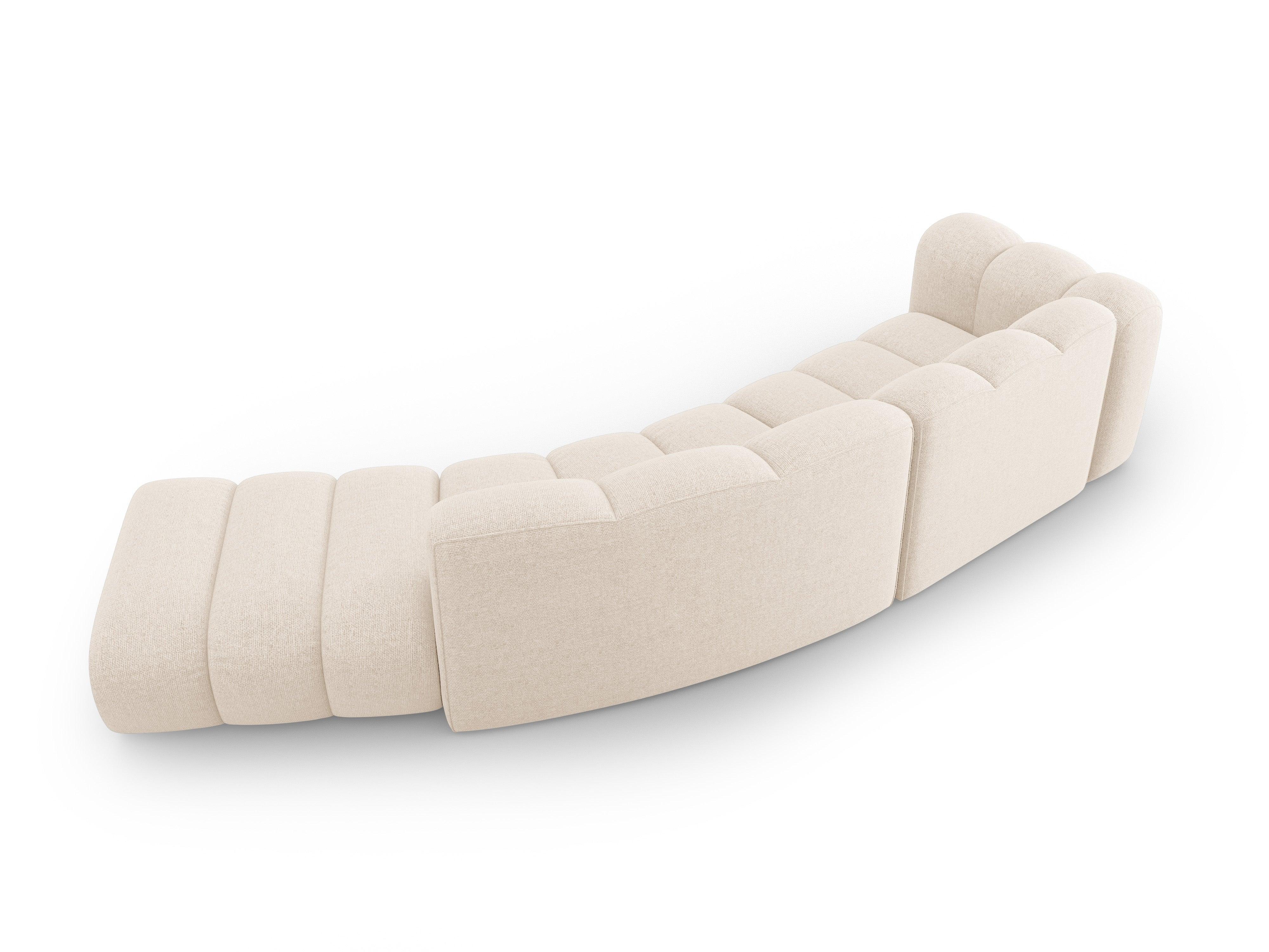 Sofa 5-osobowa prawostronna SKYLER jasny beżowy szenil Interieurs 86 Eye on Design