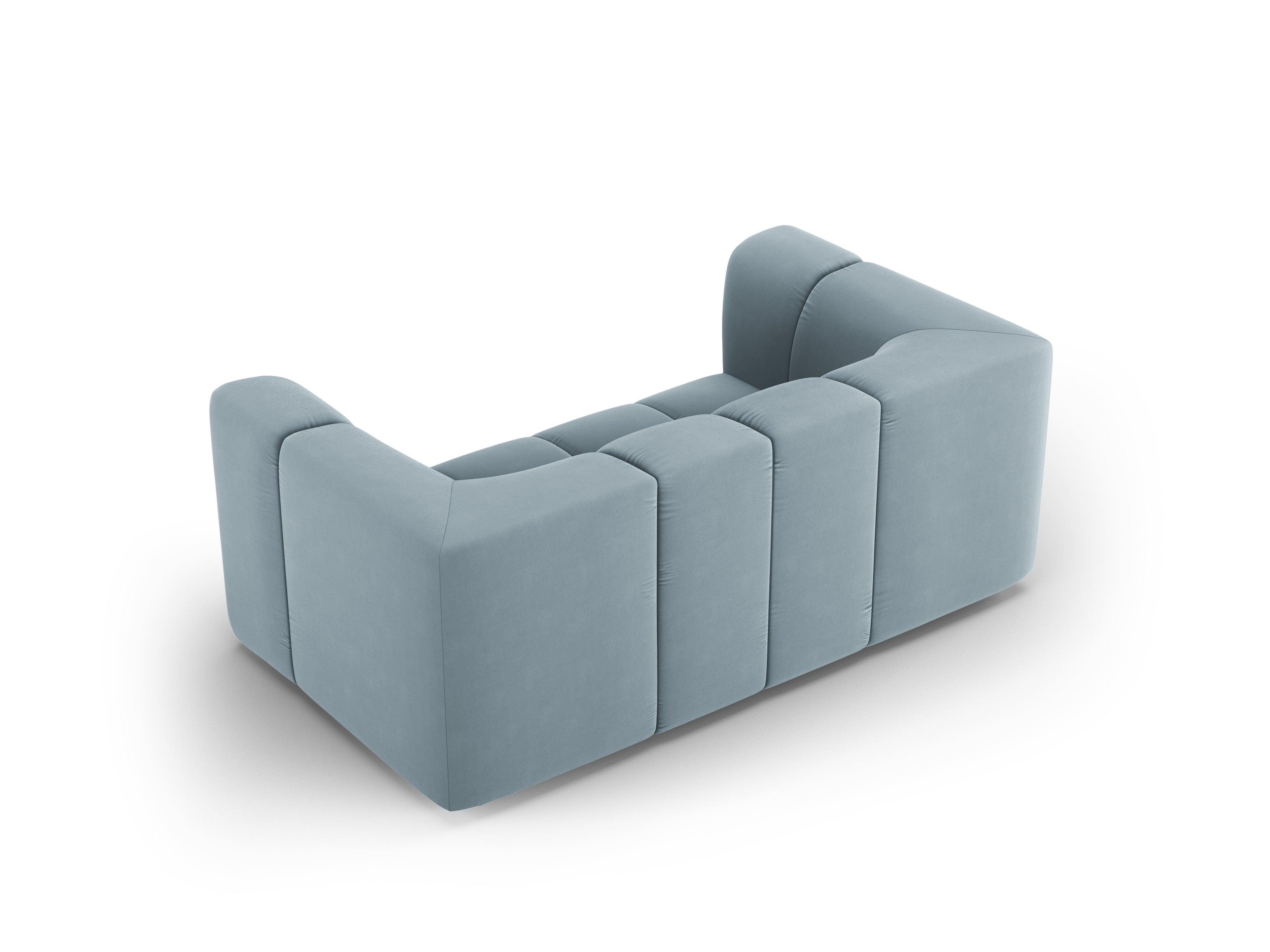 Sofa aksamitna 2-osobowa FRANCESCA jasnoniebieski Milo Casa Eye on Design