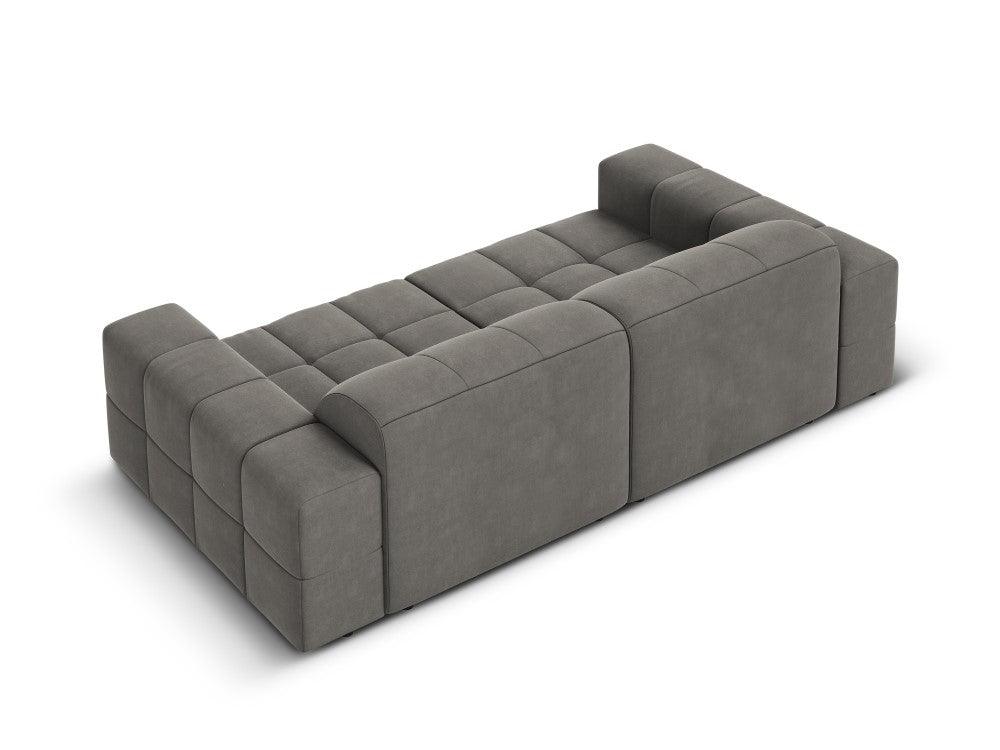 Sofa aksamitna 3-osobowa CHICAGO szary Cosmopolitan Design Eye on Design