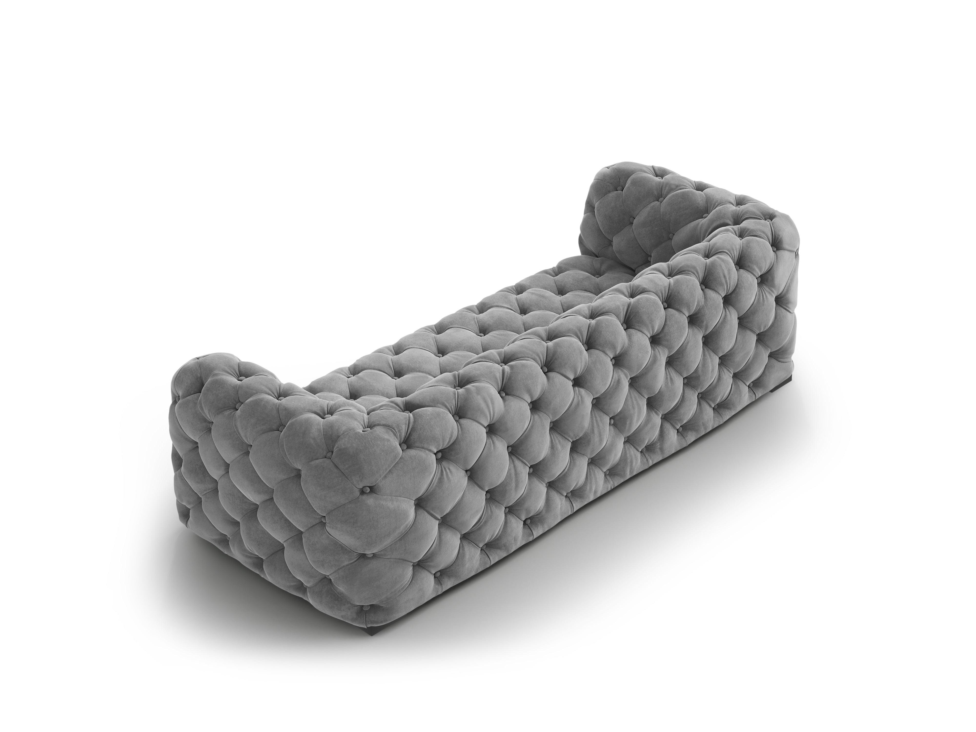 Sofa aksamitna 3-osobowa LOGE szary Windsor & Co Eye on Design