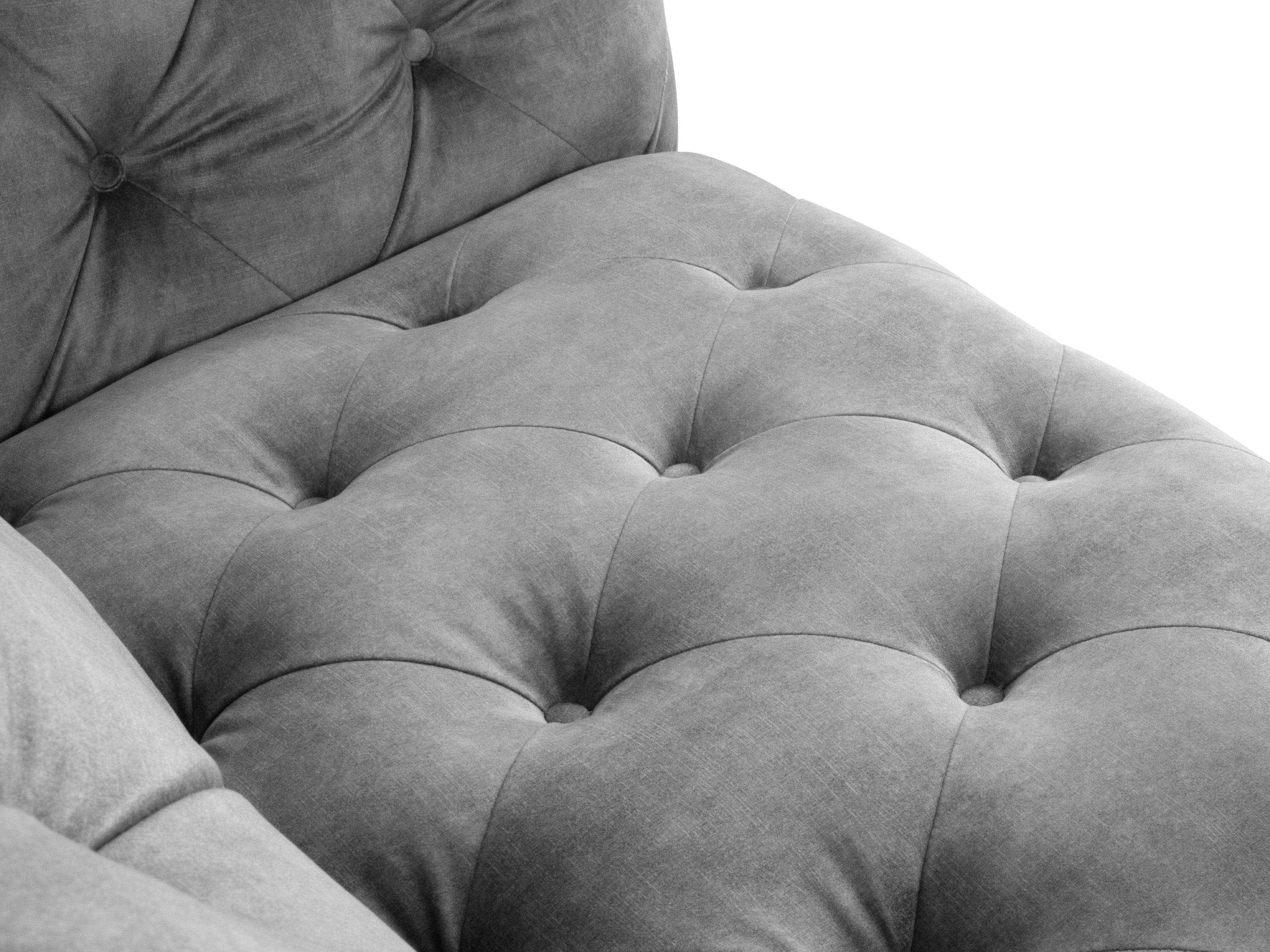 Sofa aksamitna 3-osobowa LOGE szary Windsor & Co Eye on Design