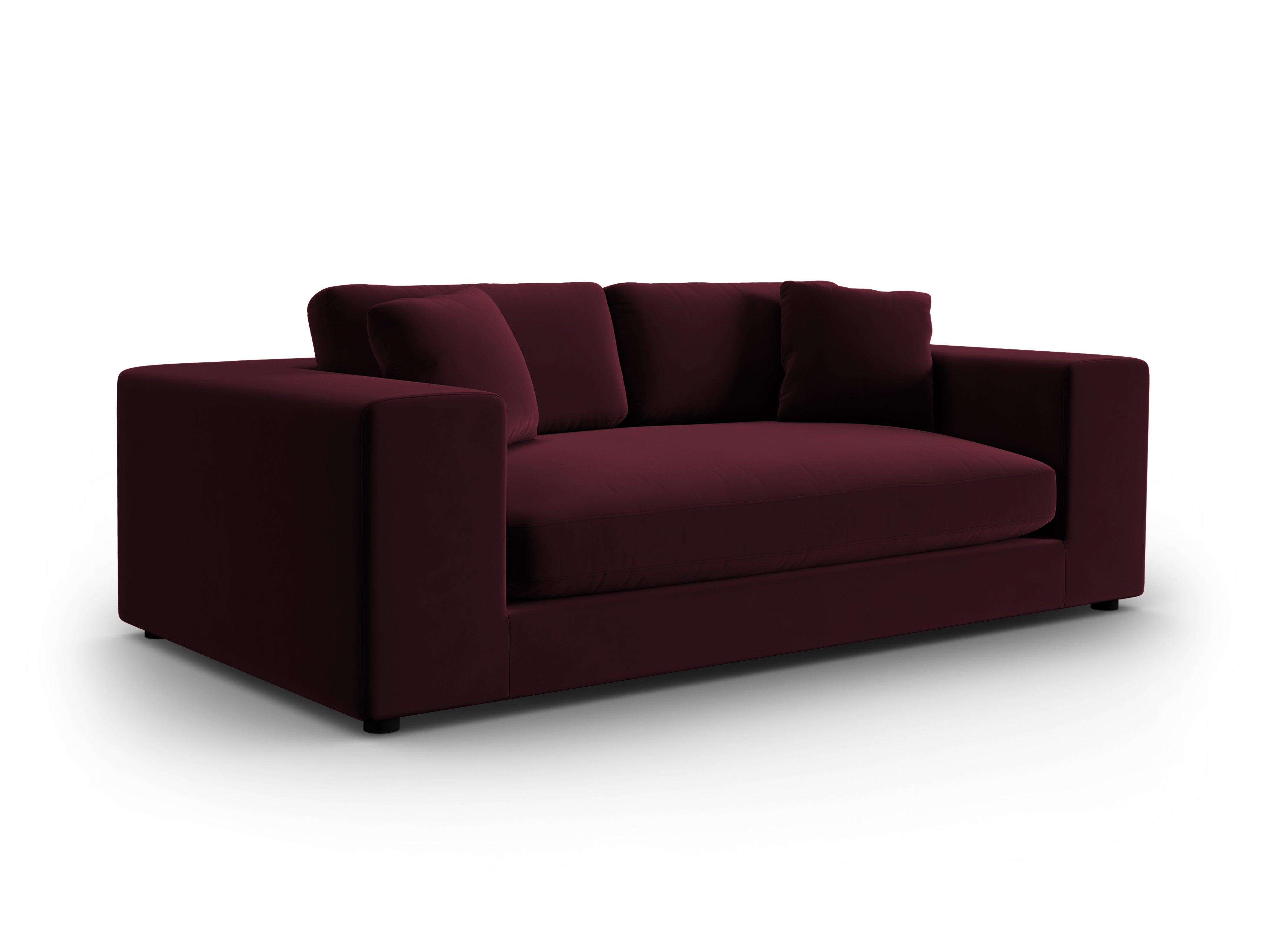 Sofa aksamitna 3-osobowa TENDANCE burgundowy CXL by Christian Lacroix Eye on Design