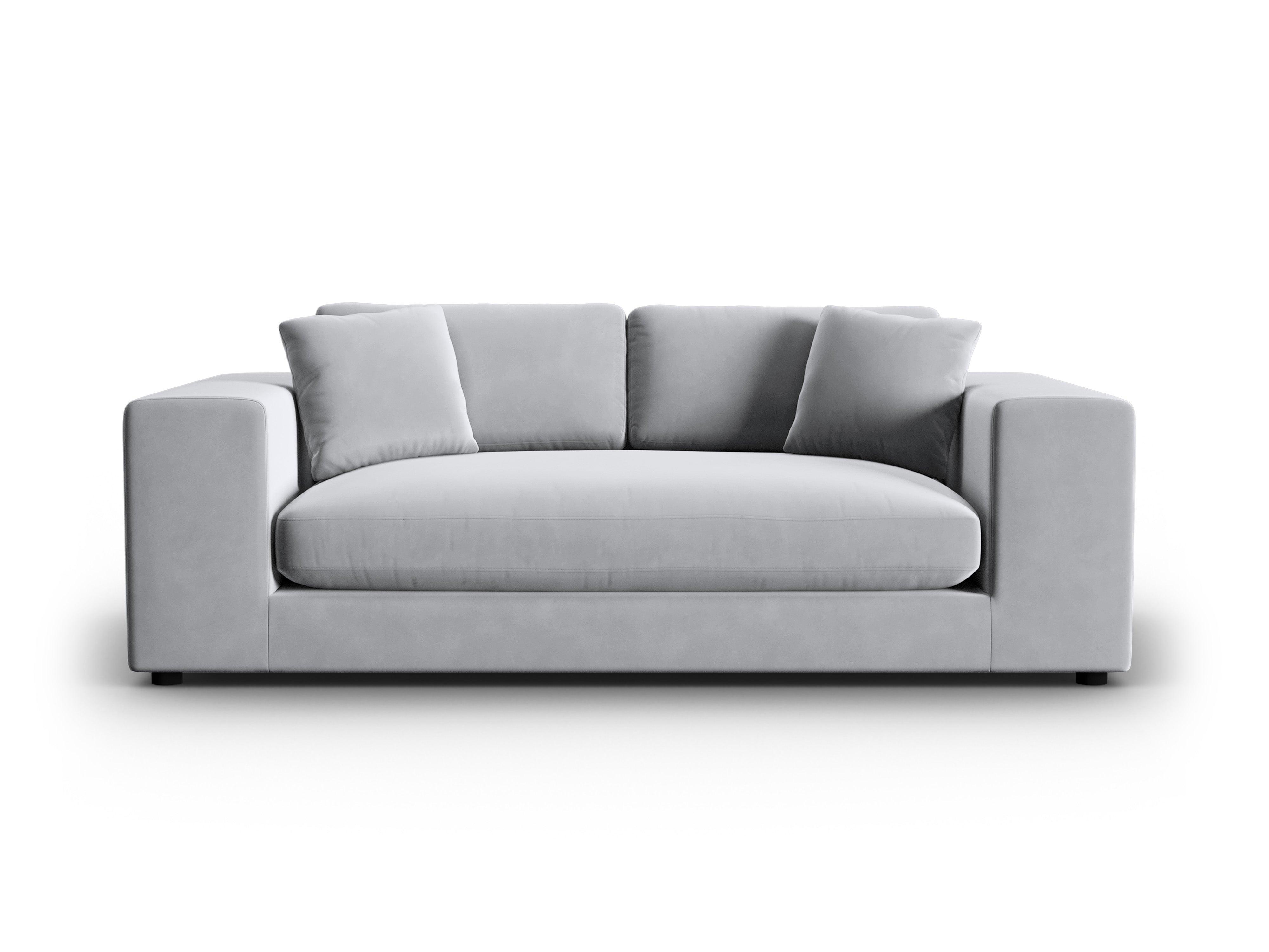 Sofa aksamitna 3-osobowa TENDANCE jasnoszary CXL by Christian Lacroix Eye on Design