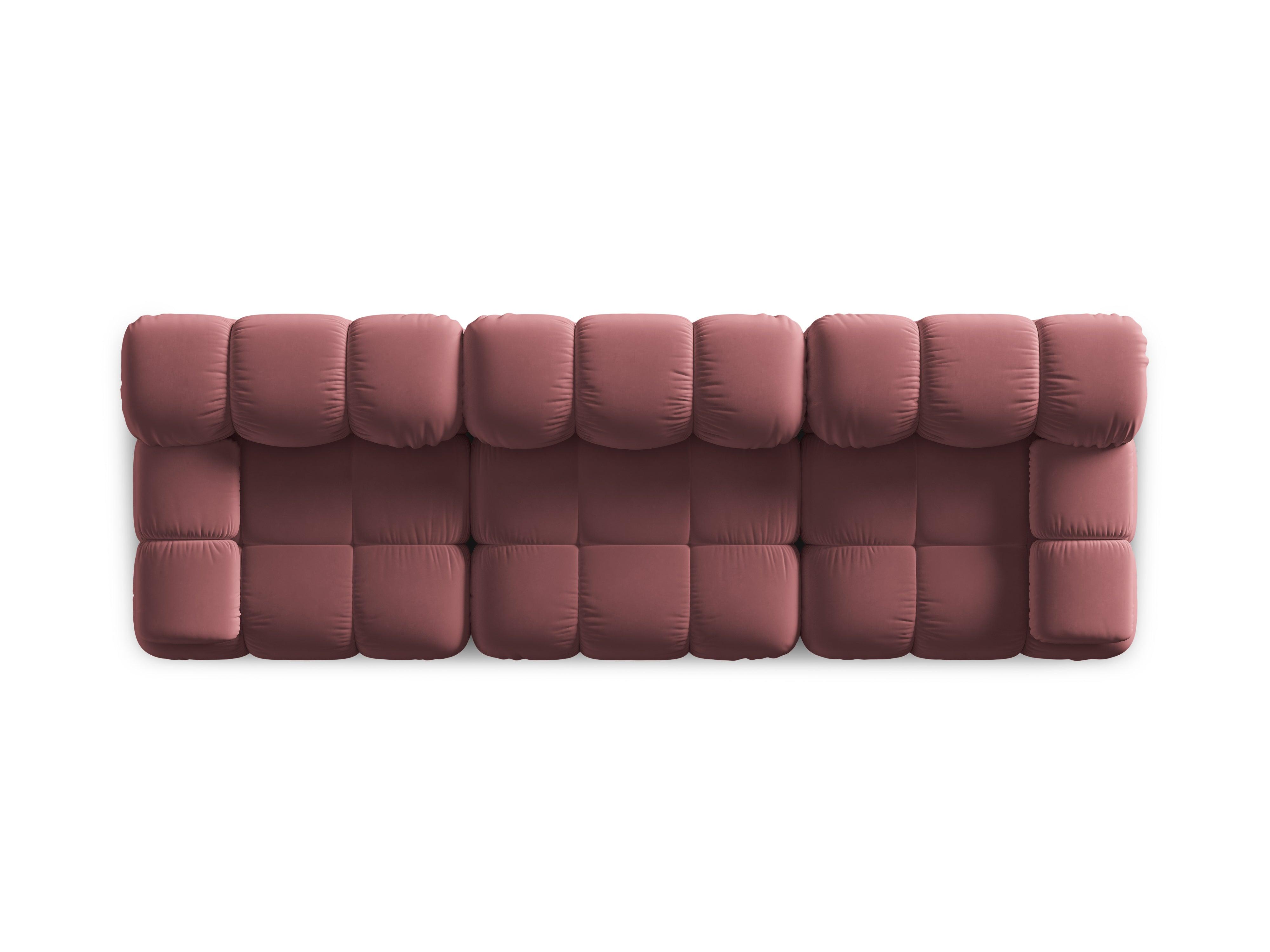 Sofa aksamitna 3-osobowa TROPEA różowy Milo Casa Eye on Design