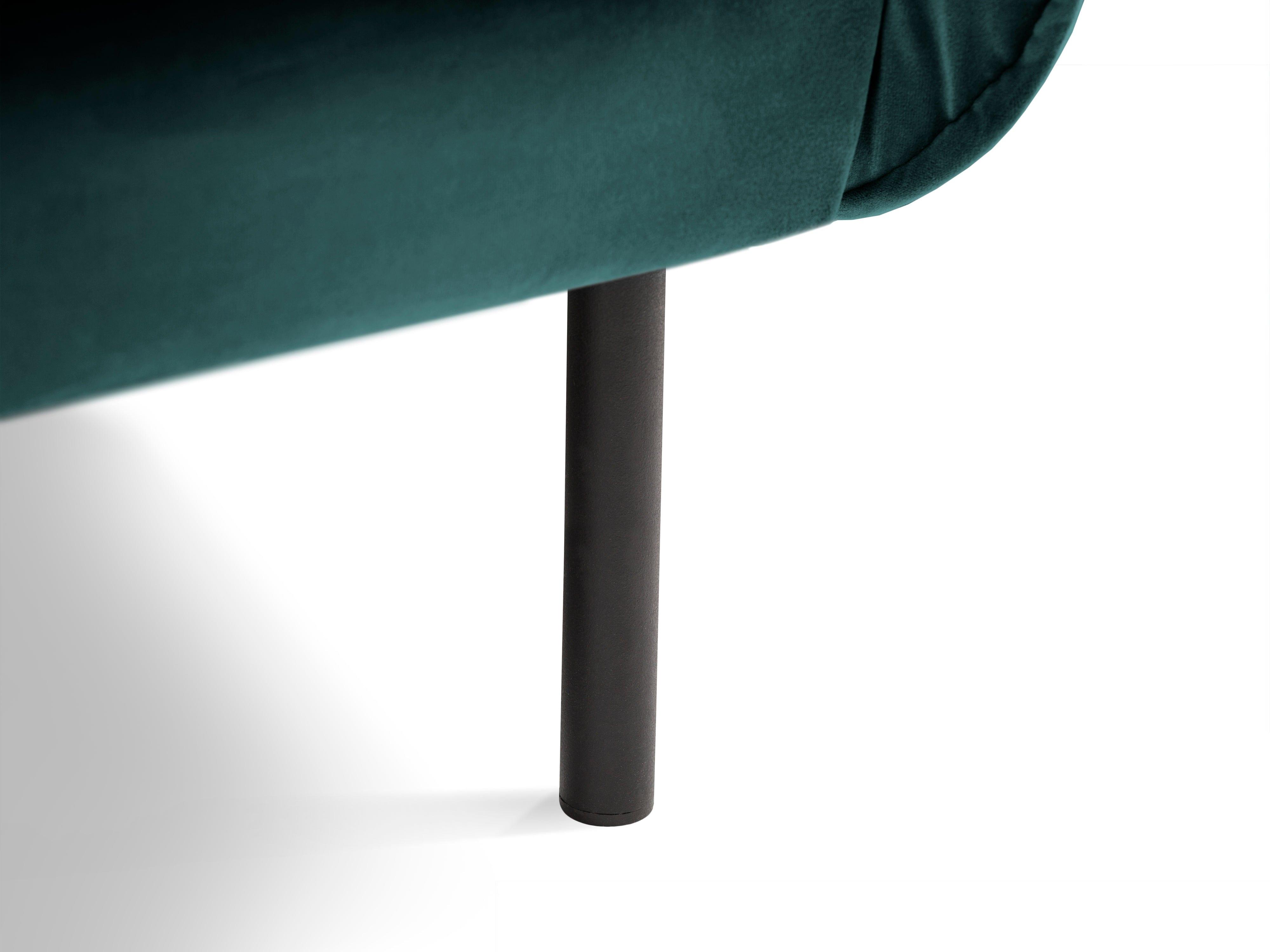 Sofa aksamitna 3-osobowa VIENNA morski z czarną podstawą Cosmopolitan Design Eye on Design