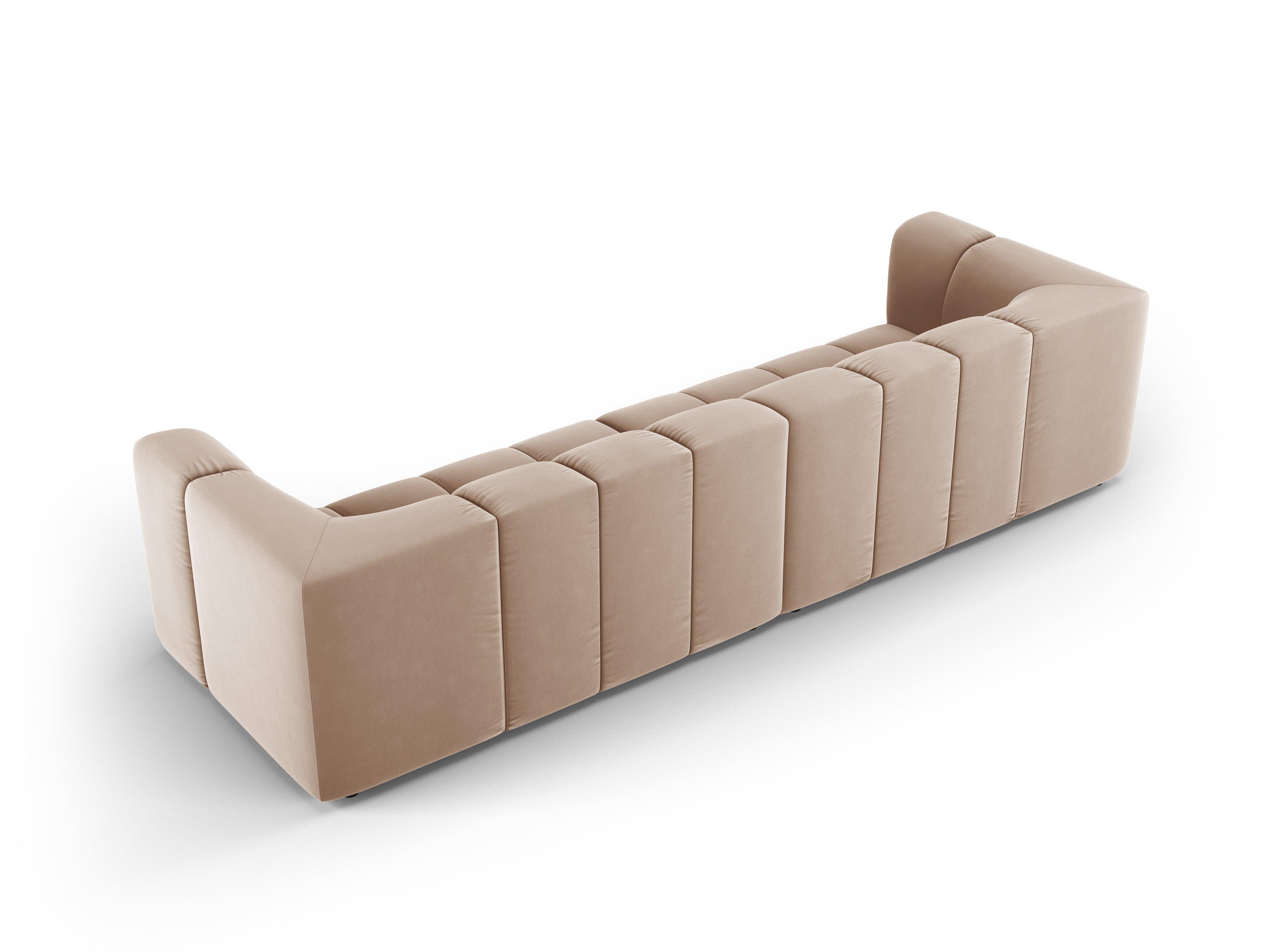 Sofa aksamitna 4-osobowa FRANCESCA beżowy Milo Casa Eye on Design