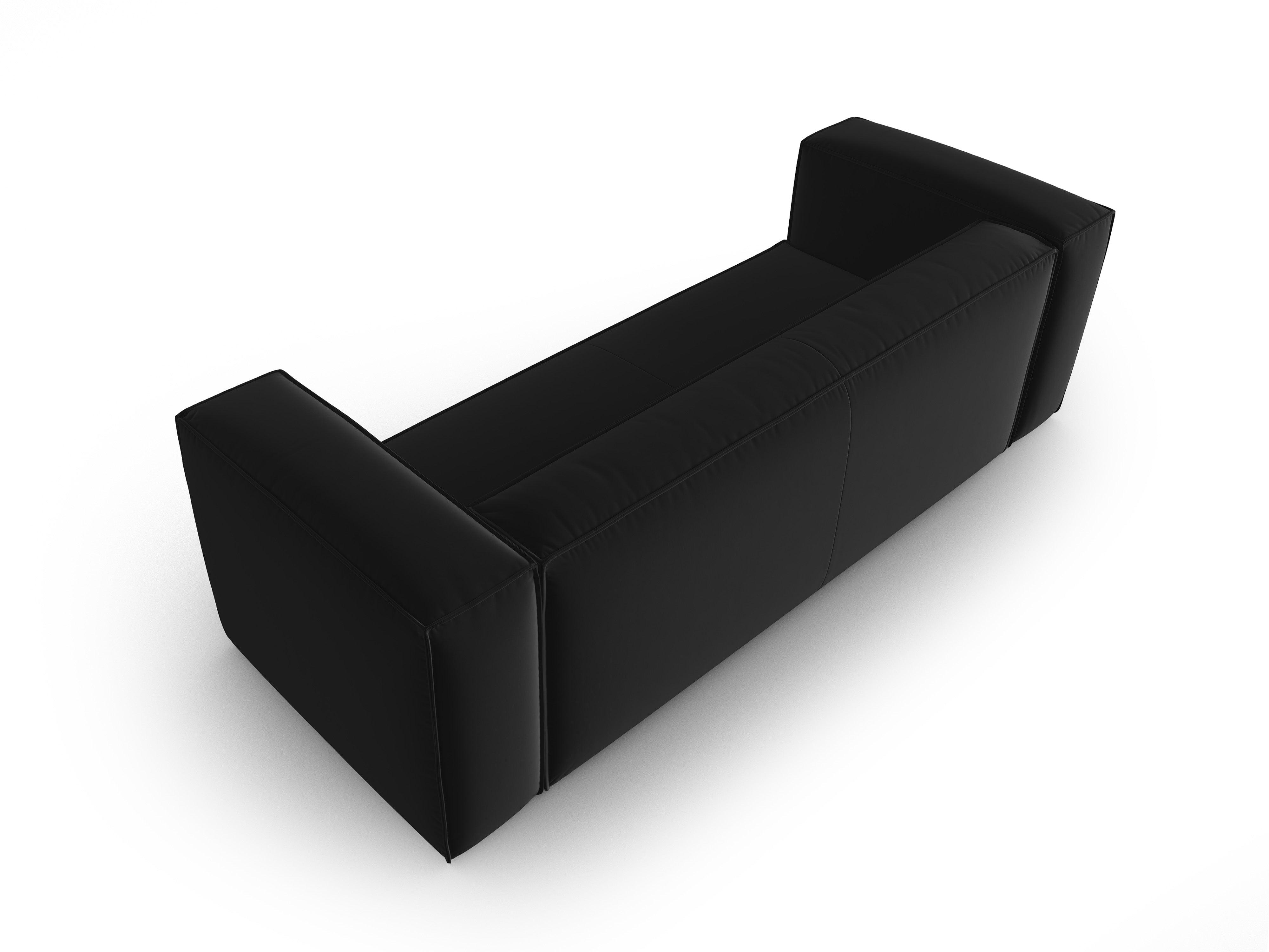 Sofa aksamitna 4-osobowa MACKAY czarny Cosmopolitan Design Eye on Design