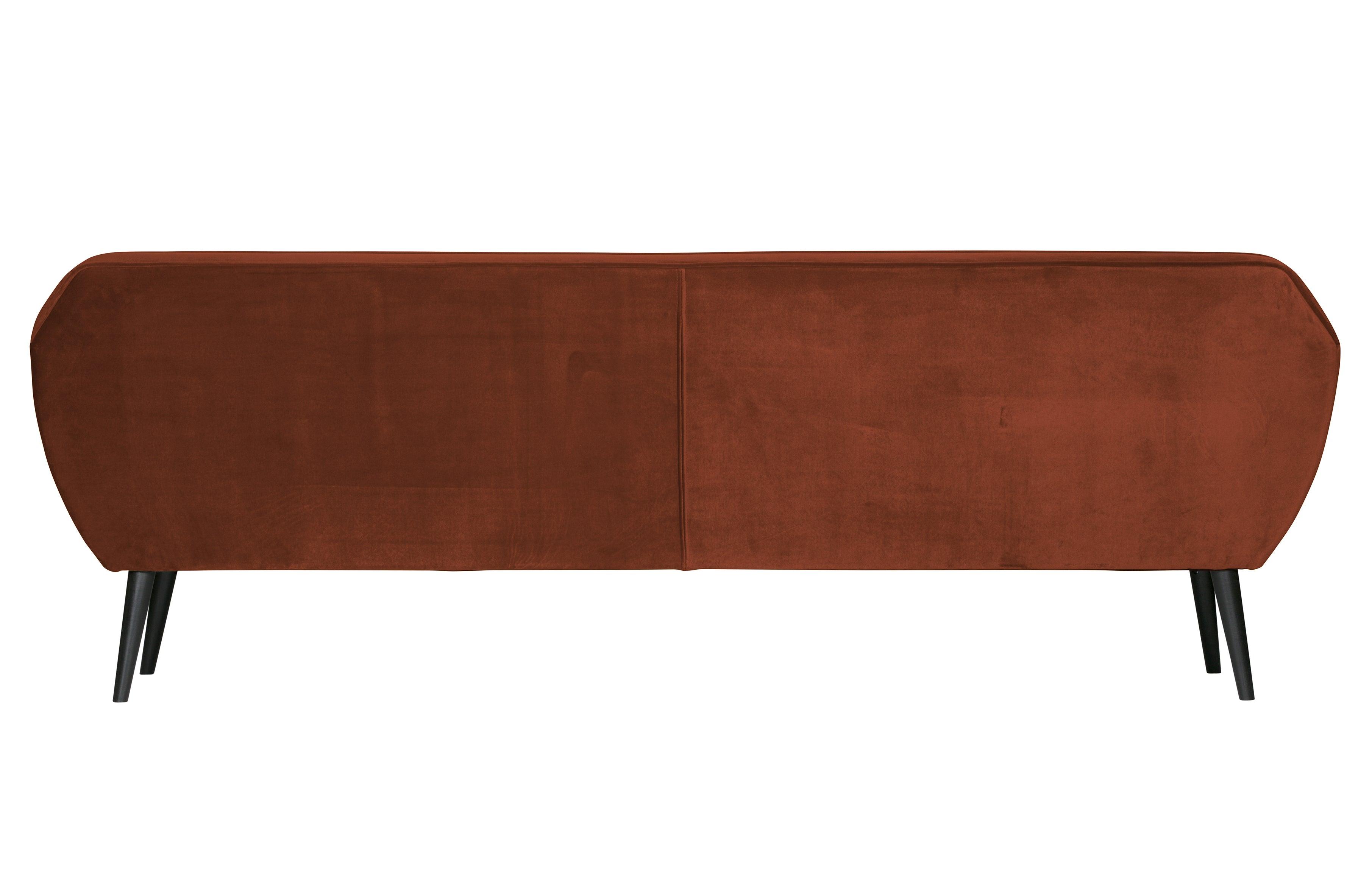 Sofa aksamitna 4-osobowa ROCCO terracotta Woood Eye on Design