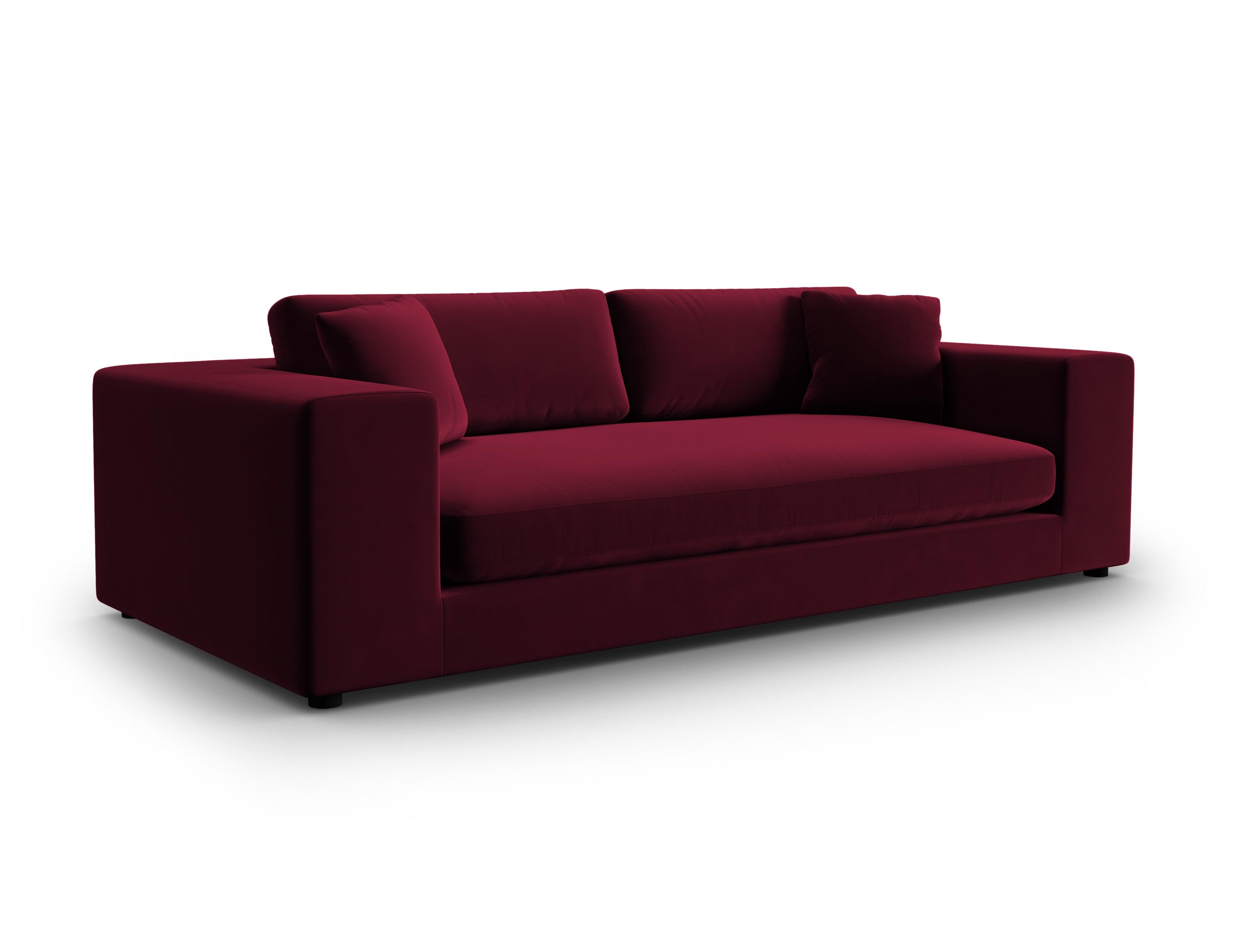 Sofa aksamitna 4-osobowa TENDANCE bordowy CXL by Christian Lacroix Eye on Design