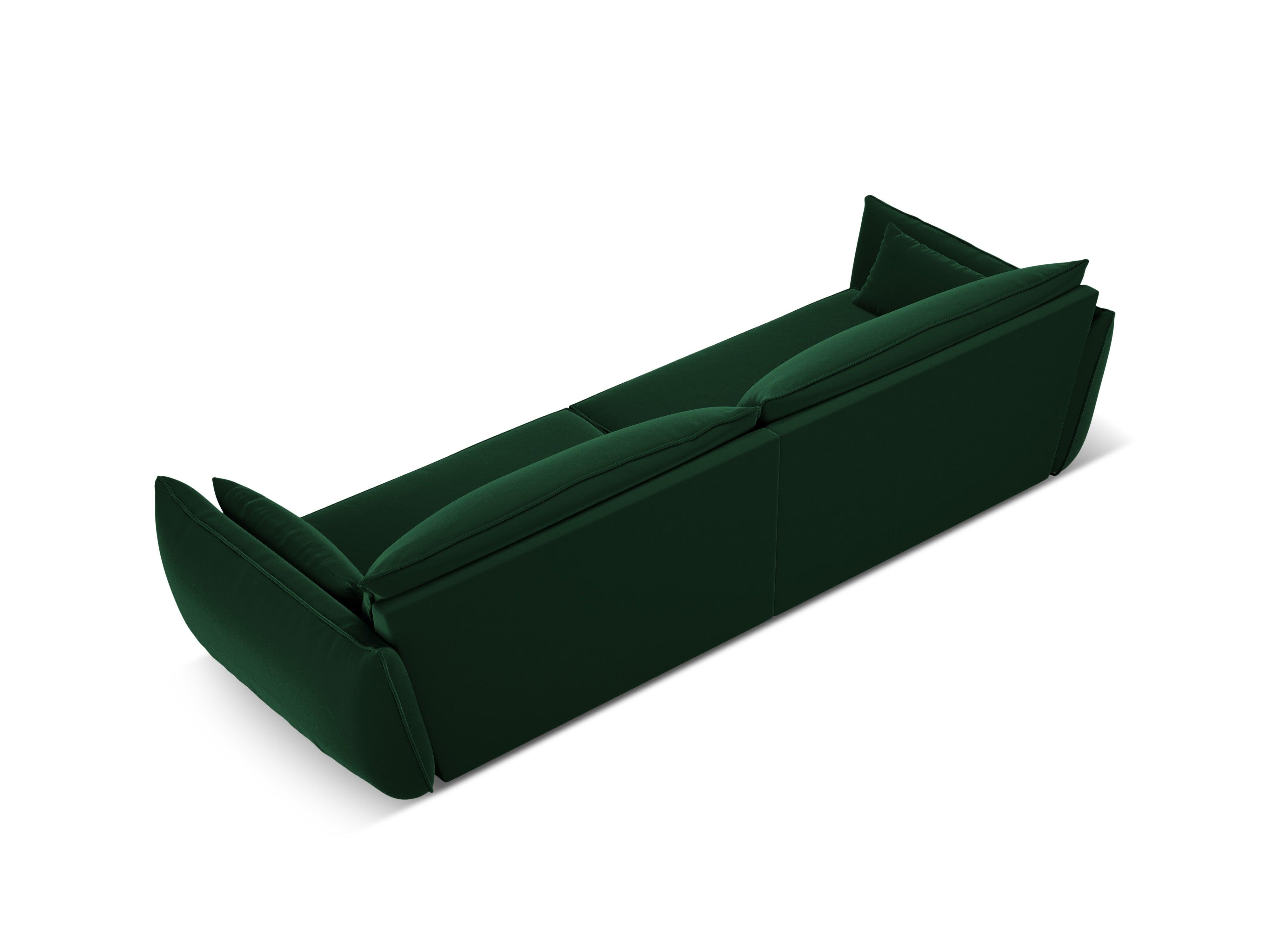 Sofa aksamitna 4-osobowa VANDA butelkowa zieleń Mazzini Sofas Eye on Design