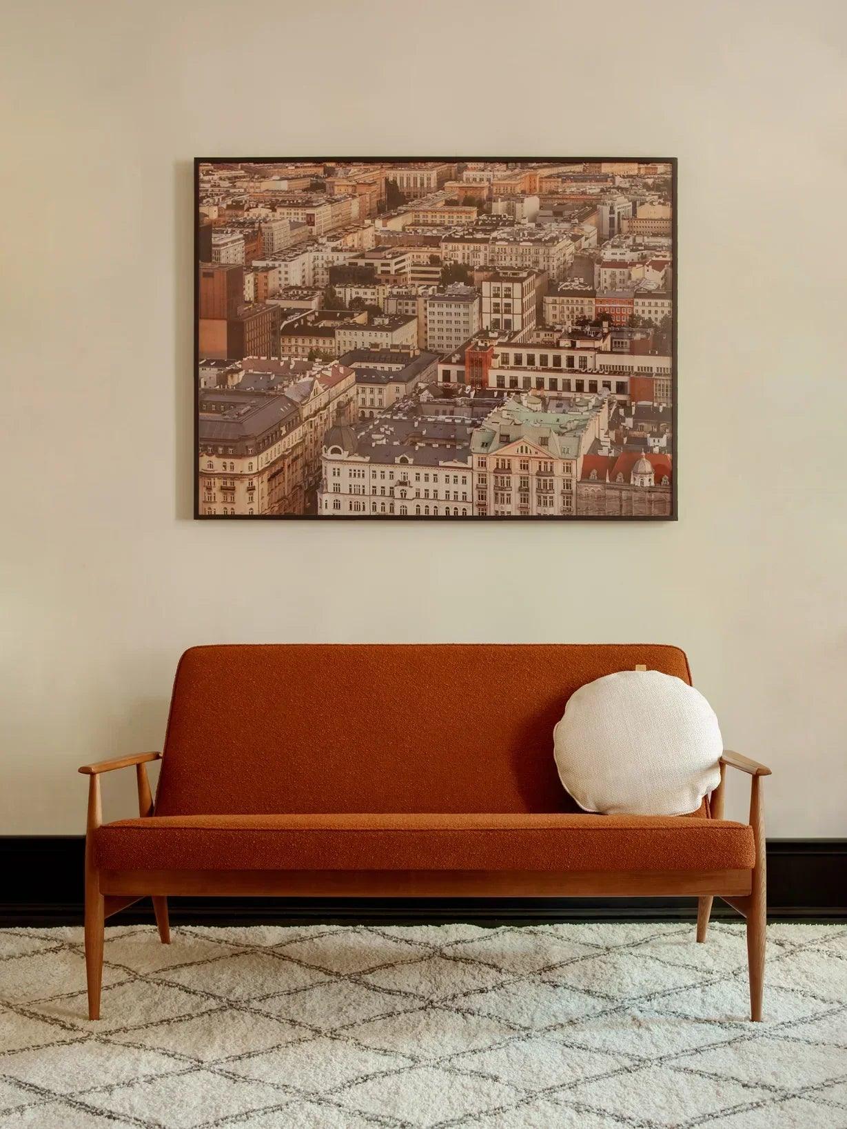 Sofa FOX żółty w tkaninie Shine Velvet Mustard 366 concept Eye on Design