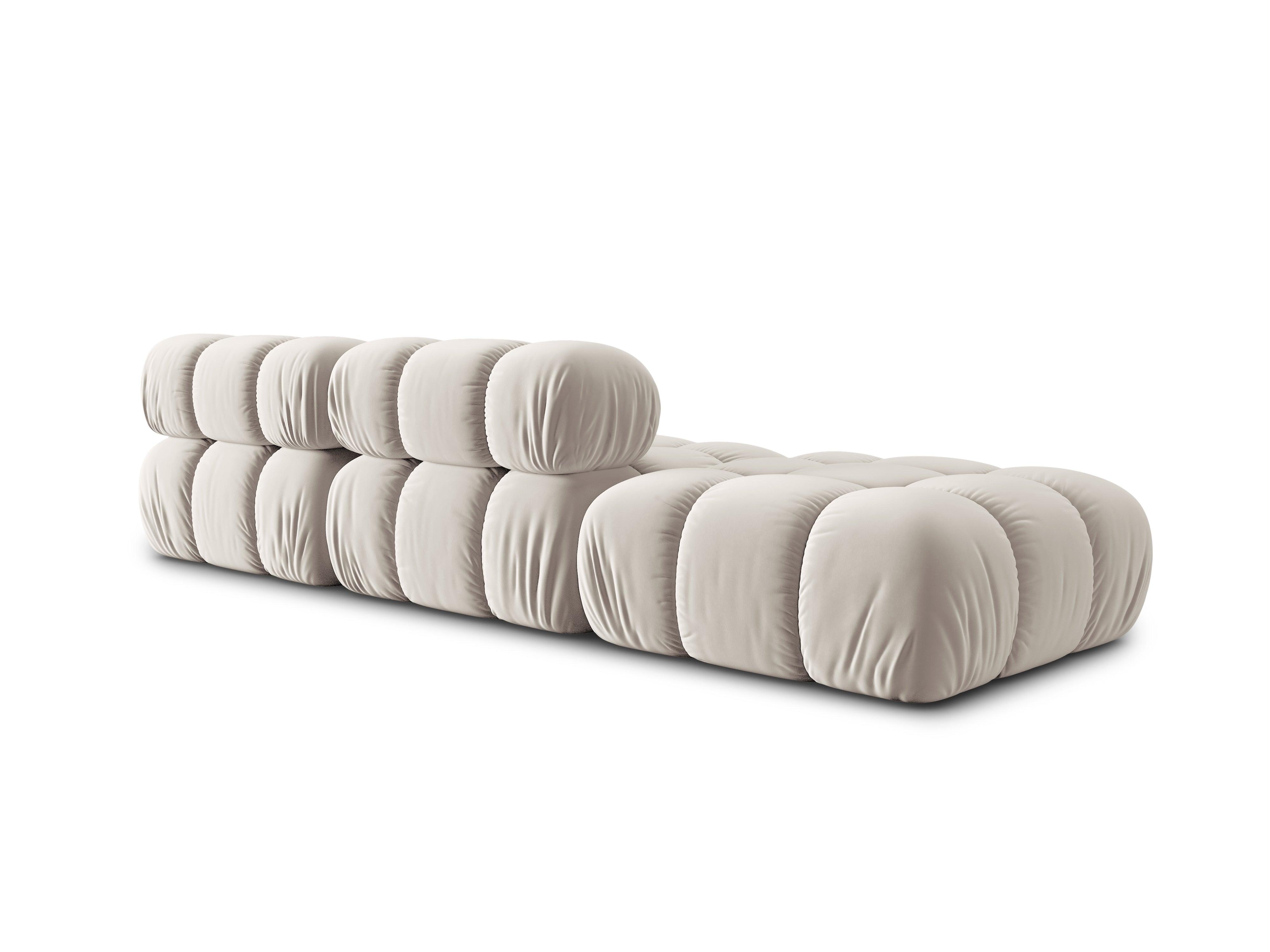 Sofa modułowa aksamitna lewostronna 4-osobowa TROPEA jasnobeżowy Milo Casa Eye on Design