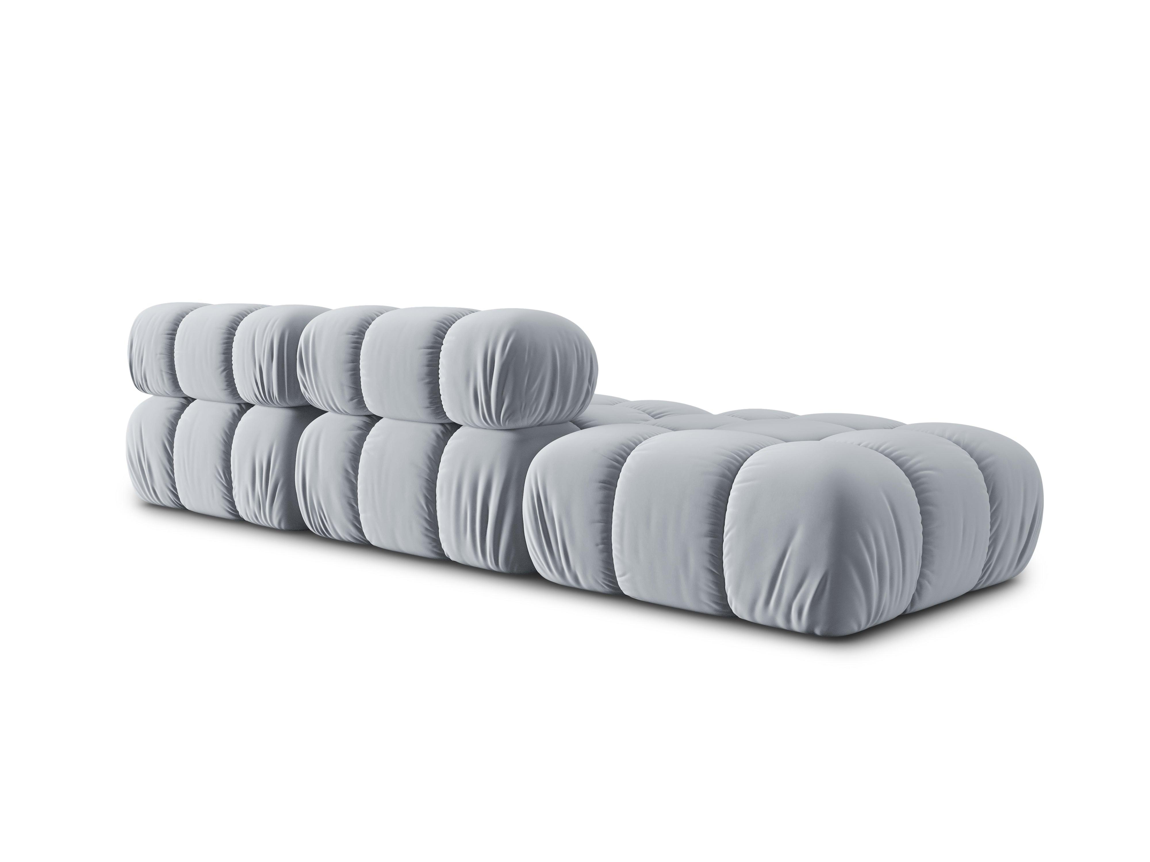 Sofa modułowa aksamitna lewostronna 4-osobowa TROPEA jasnoniebieski Milo Casa Eye on Design