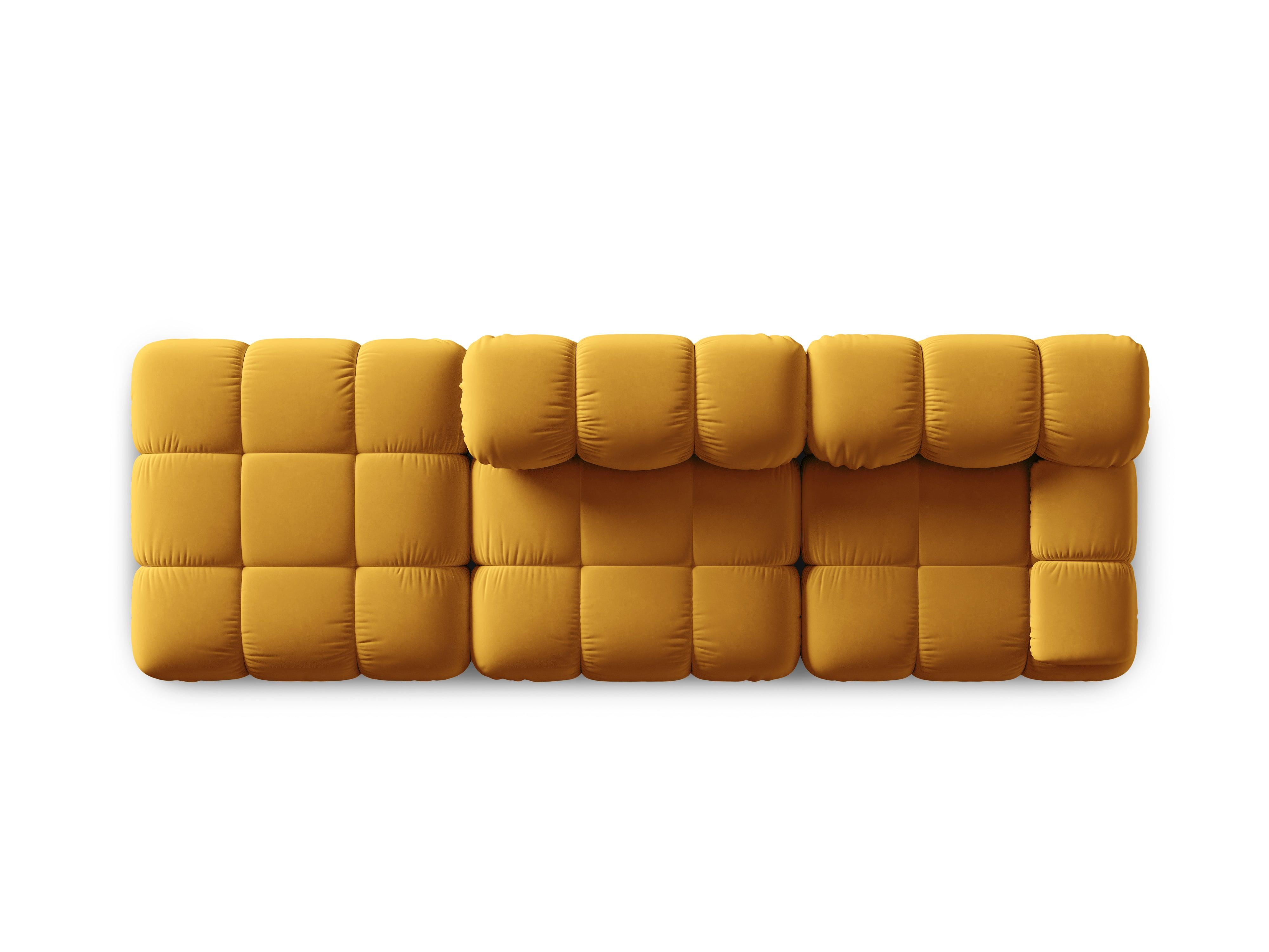 Sofa modułowa aksamitna lewostronna 4-osobowa TROPEA musztardowy Milo Casa Eye on Design