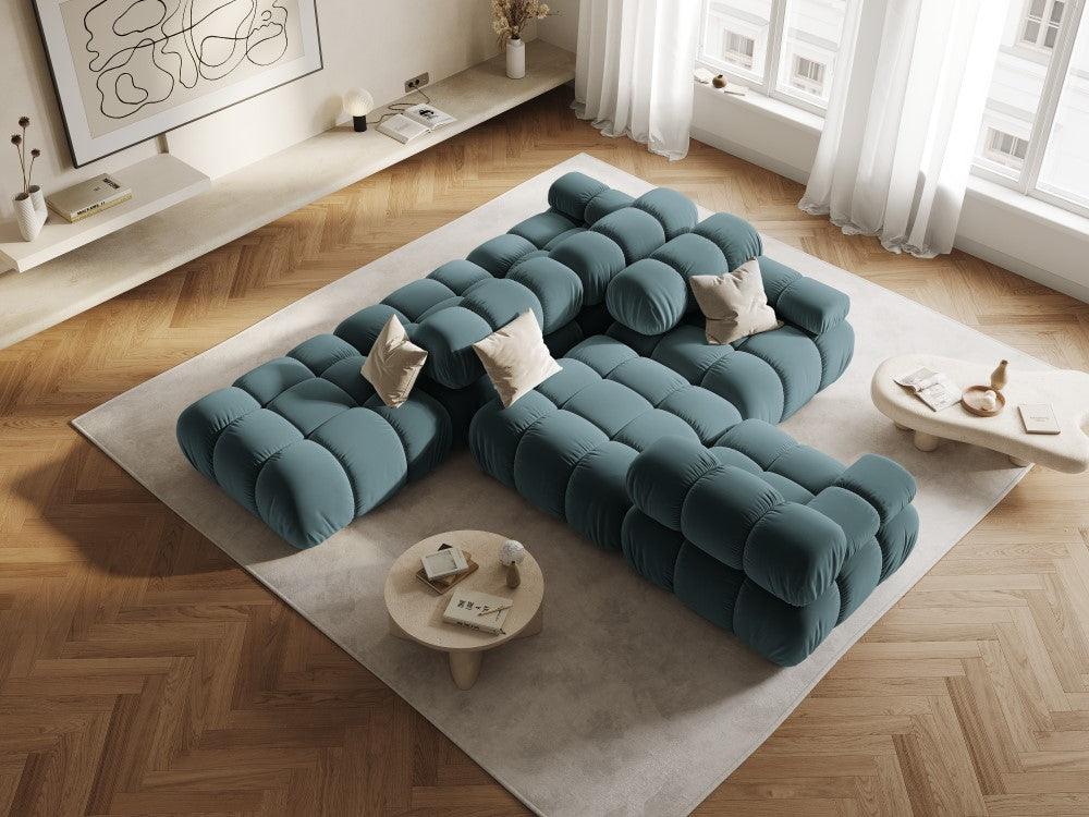 Sofa modułowa aksamitna lewostronna 4-osobowa TROPEA petrol Milo Casa Eye on Design