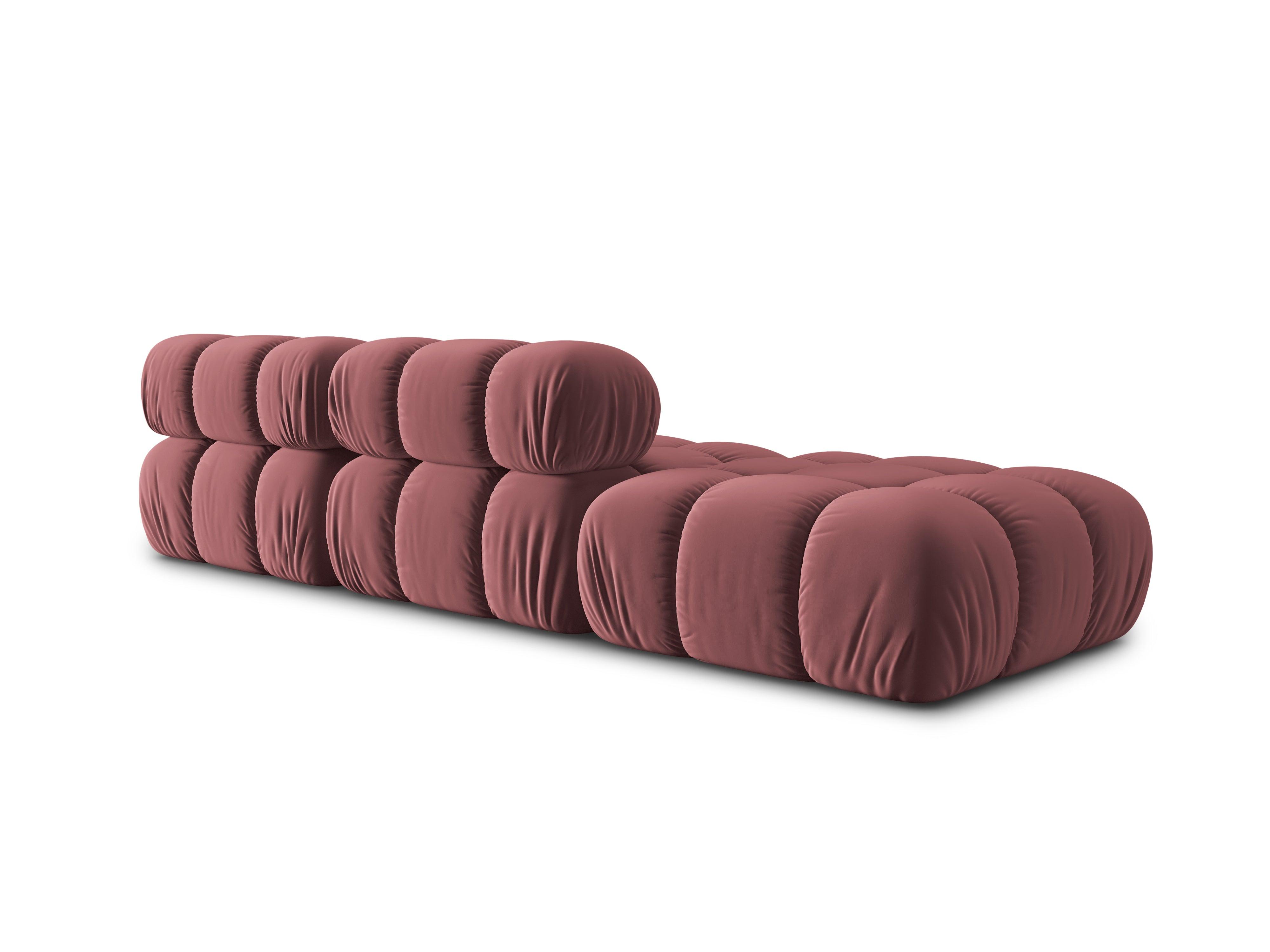 Sofa modułowa aksamitna lewostronna 4-osobowa TROPEA różowy Milo Casa Eye on Design