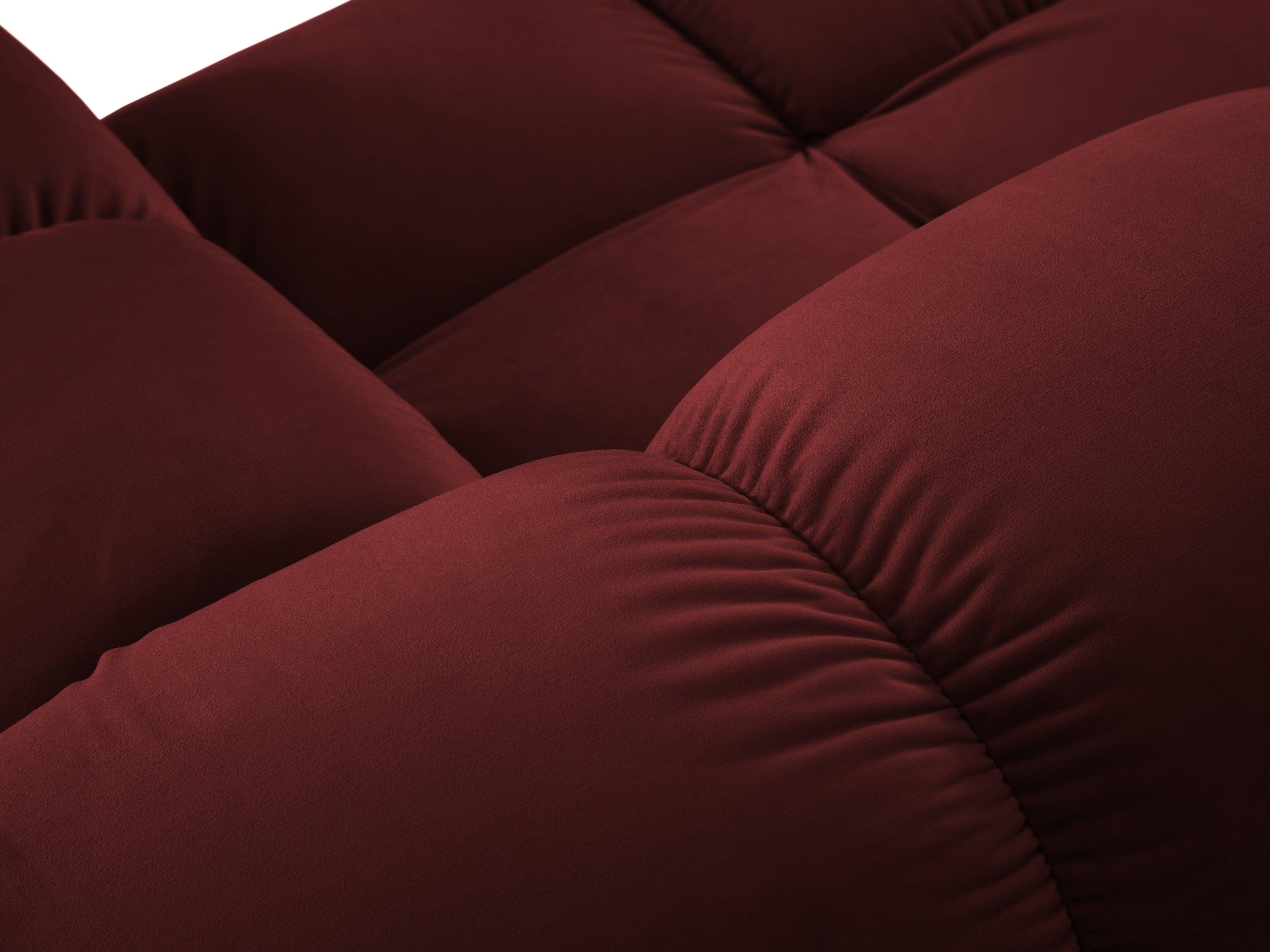 Sofa modułowa aksamitna lewostronna 4-osobowa TROPEA rubinowy Milo Casa Eye on Design