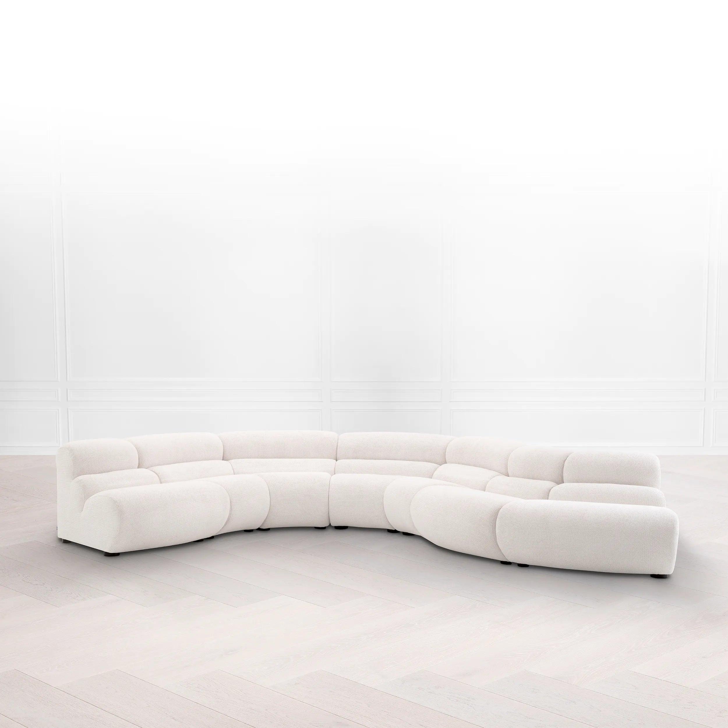 Sofa modułowa LINDAU - narożnik zewnętrzny biały Eichholtz Eye on Design