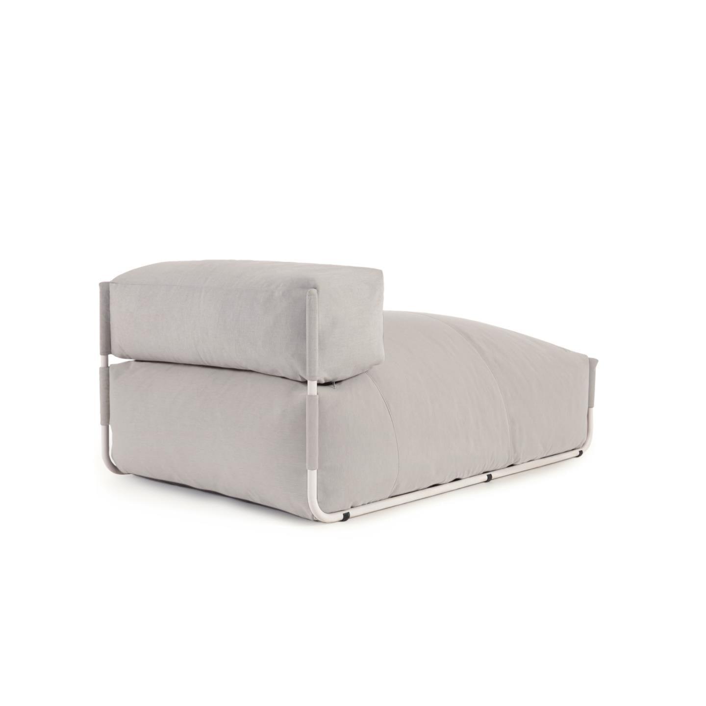 Sofa modułowa ogrodowa SQUARE - szezlong jasnoszary La Forma Eye on Design