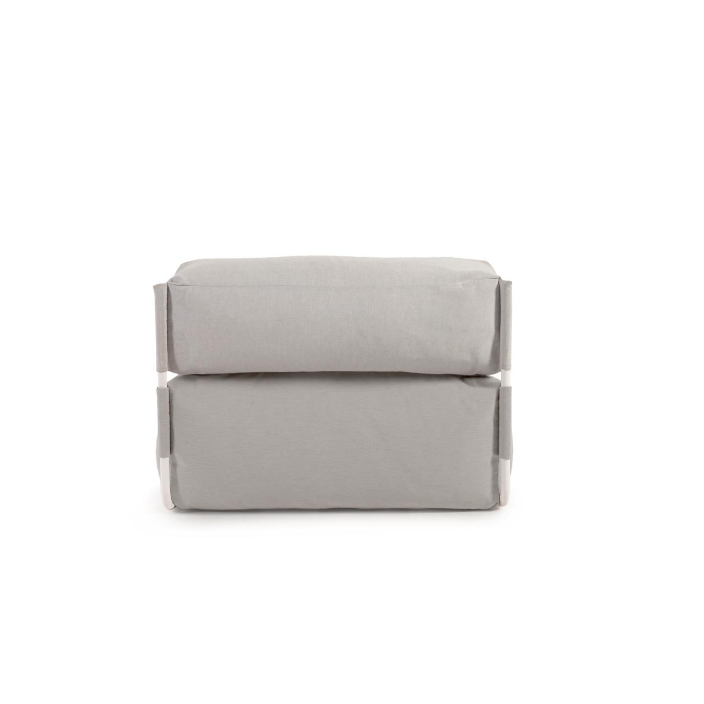 Sofa modułowa ogrodowa SQUARE - szezlong jasnoszary La Forma Eye on Design