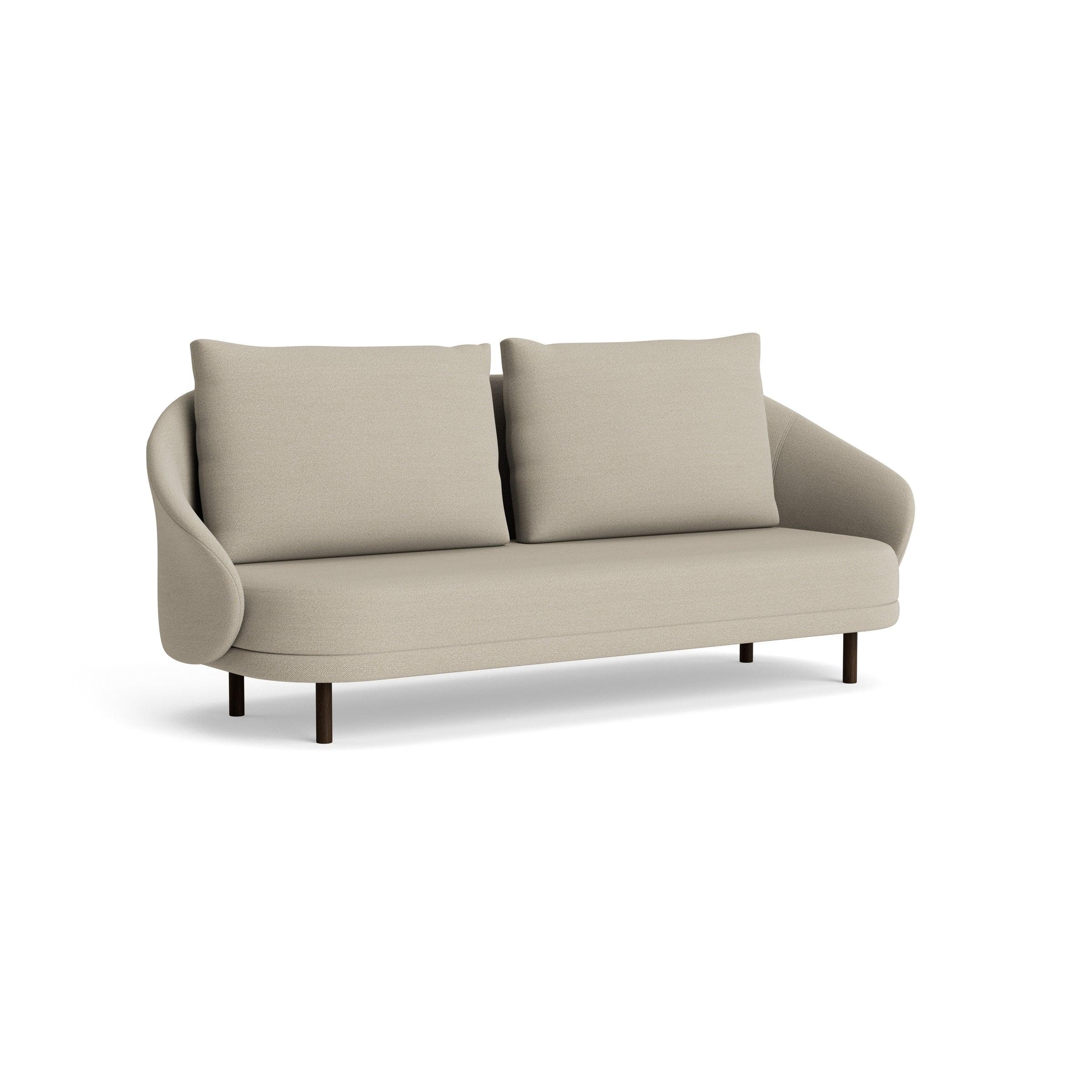 Sofa NEW WAVE dębowy NORR11 ciemny dębowy tkanina beżowy Eye on Design