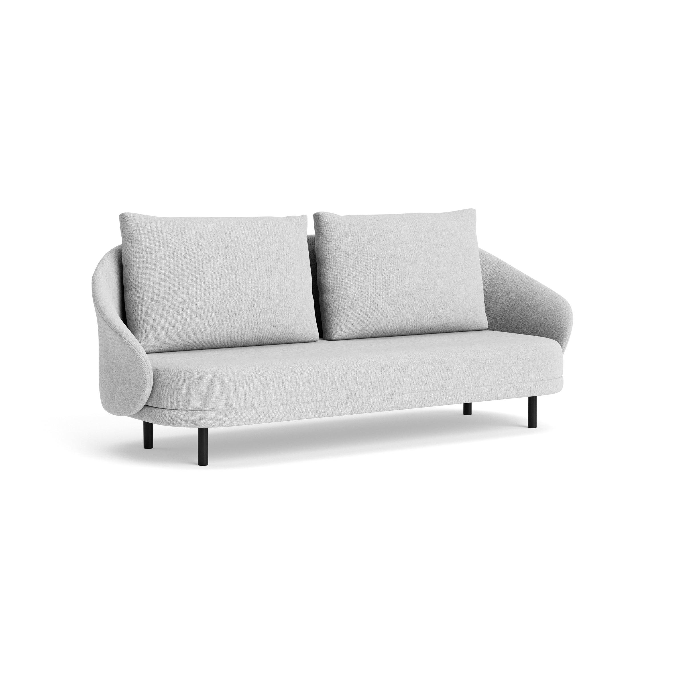 Sofa NEW WAVE dębowy NORR11 czarny dębowy tkanina jasnoszary Eye on Design