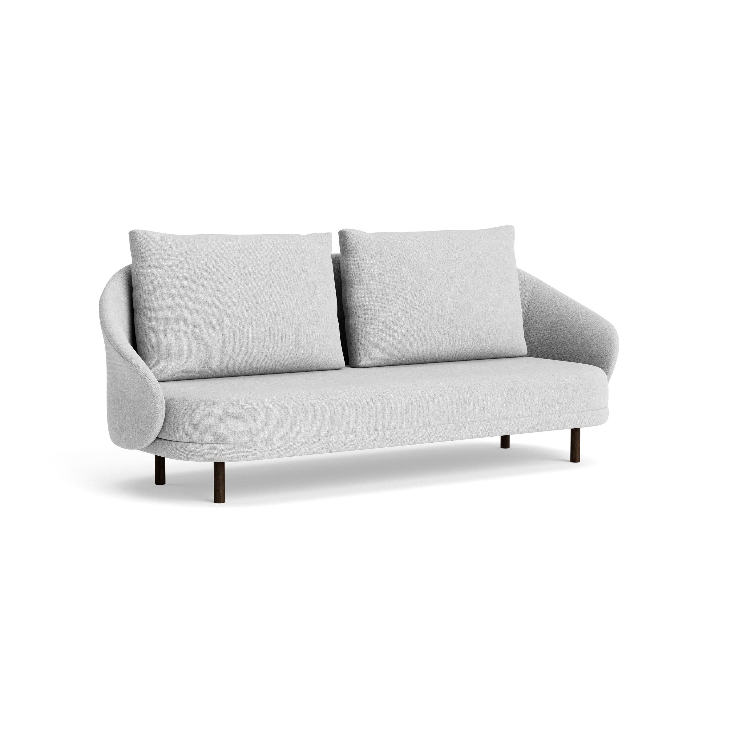 Sofa NEW WAVE dębowy NORR11 ciemny dębowy tkanina jasnoszary Eye on Design