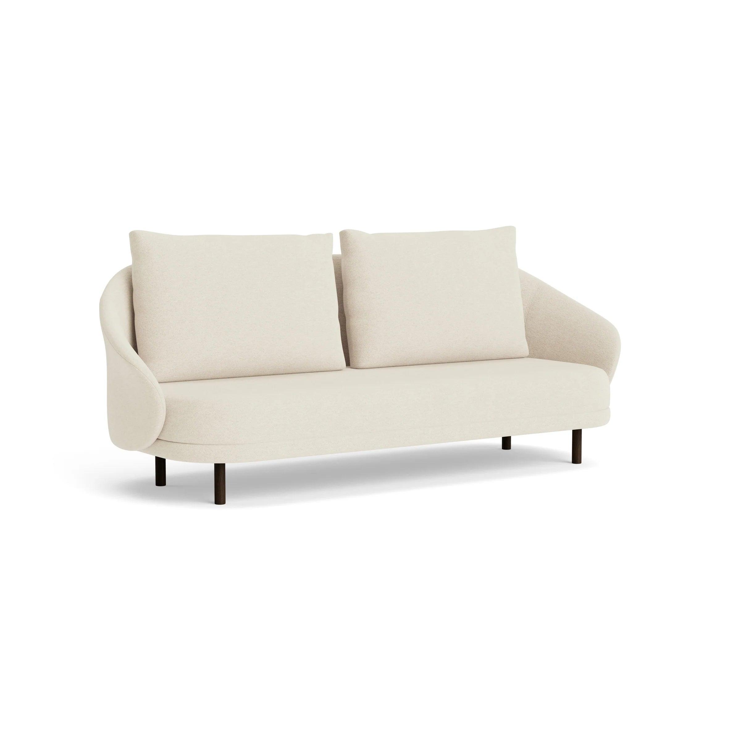Sofa NEW WAVE dębowy NORR11 ciemny dębowy tkanina boucle kremowy Eye on Design