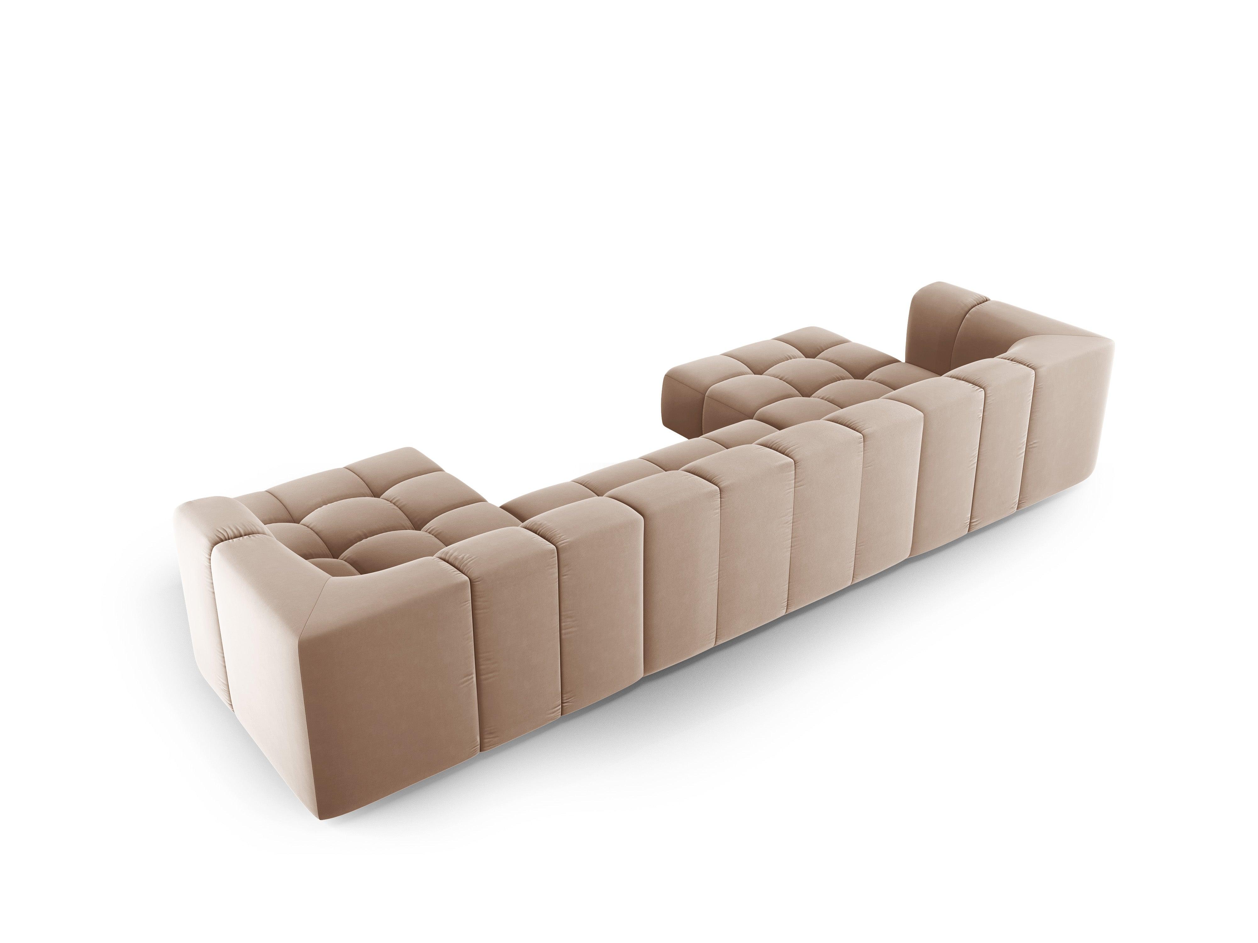 Sofa panoramiczna aksamitna FRANCESCA beżowy Milo Casa Eye on Design