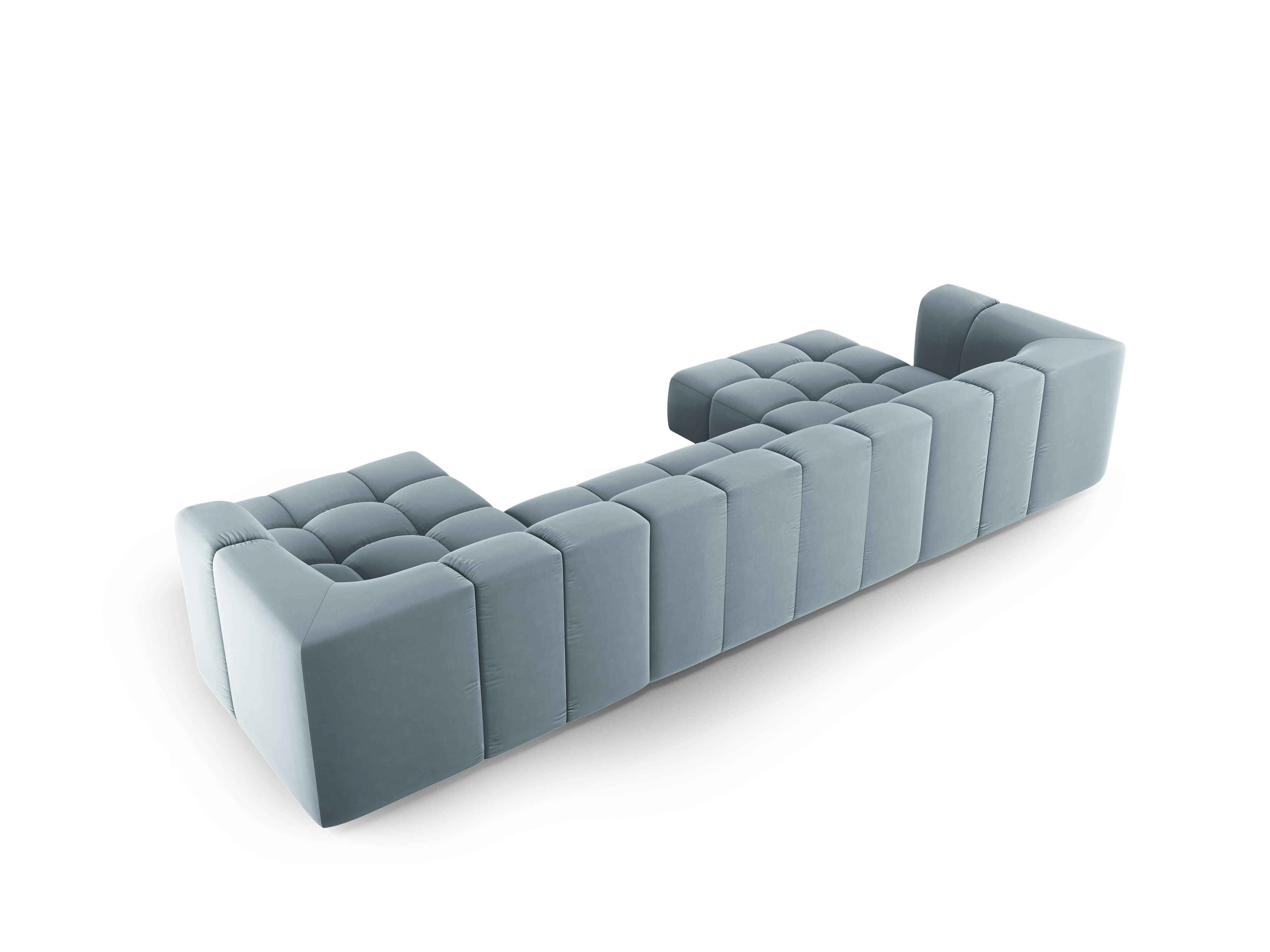 Sofa panoramiczna aksamitna FRANCESCA jasnoniebieski Milo Casa Eye on Design