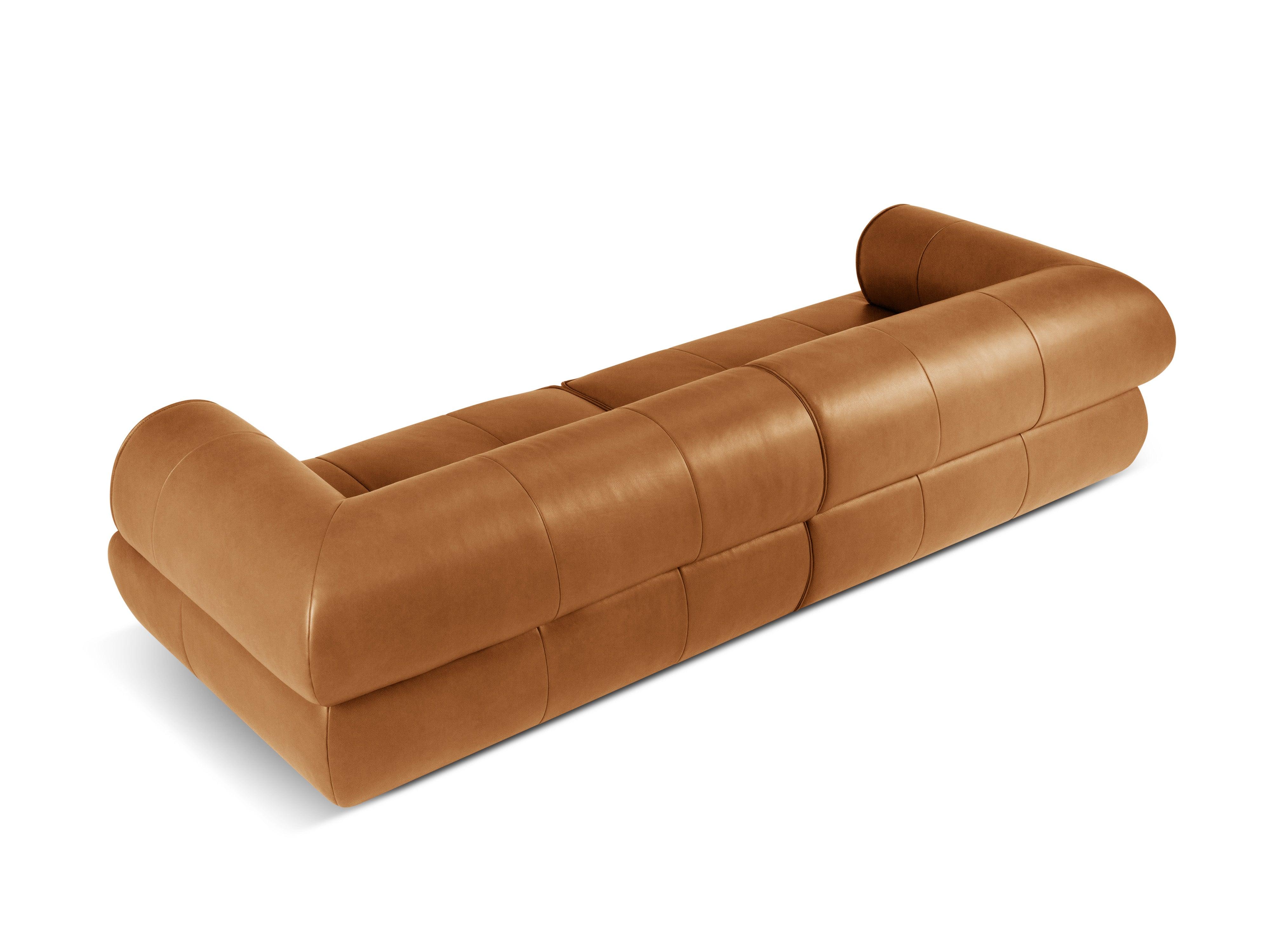 Sofa skórzana 4-osobowa LILY koniakowy Maison Heritage Eye on Design