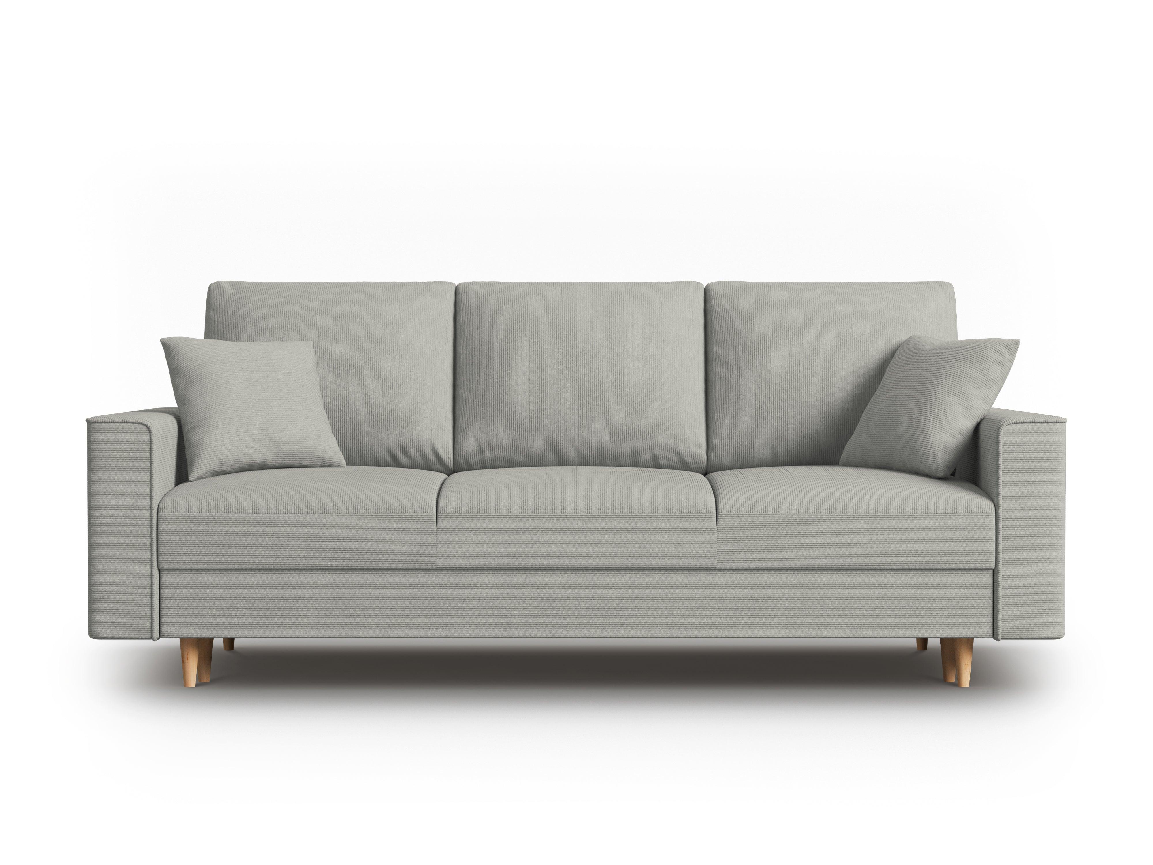 Sofa sztruksowa z funkcją spania CARTADERA jasnoszary Mazzini Sofas Eye on Design