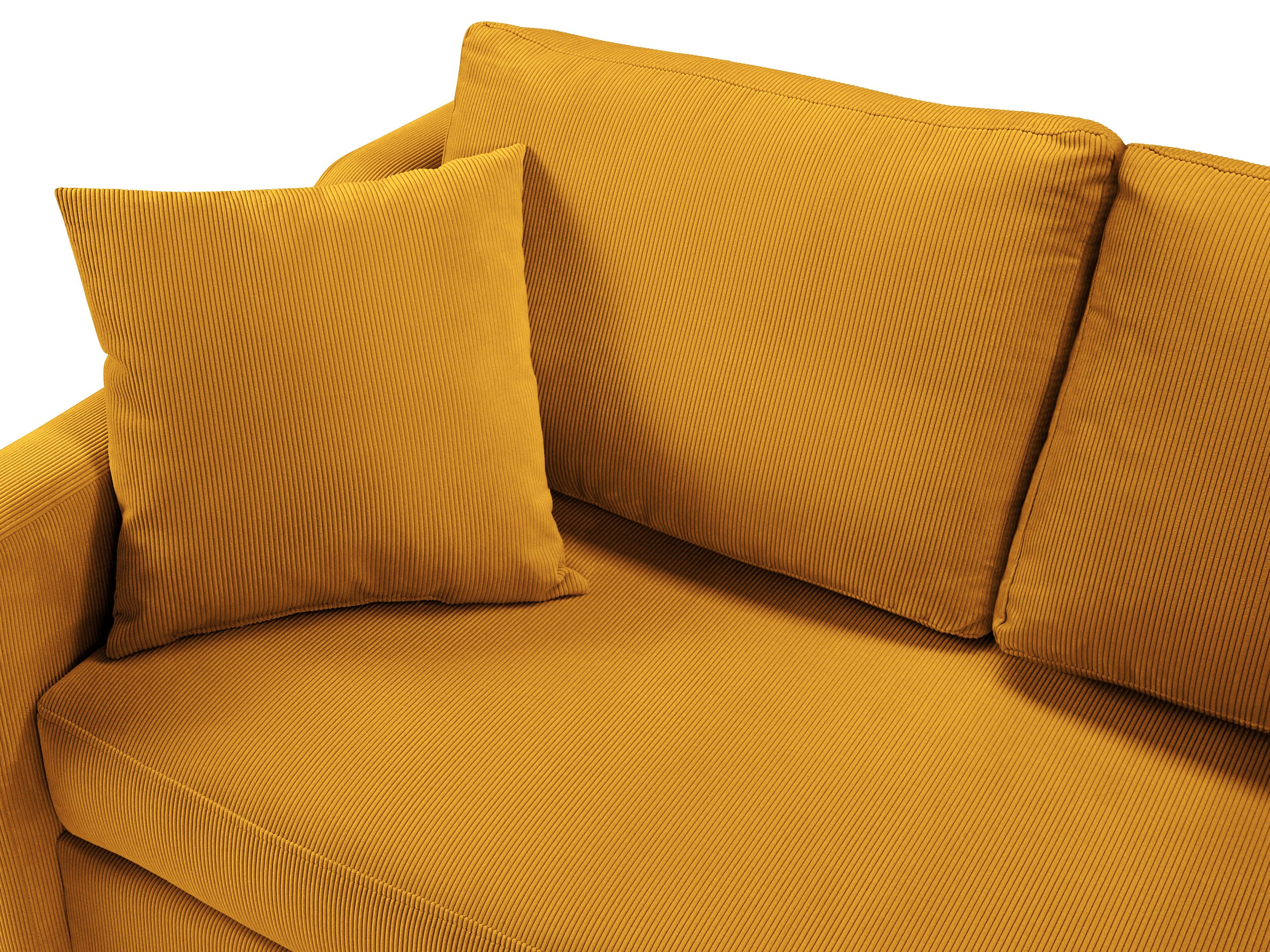 Sofa sztruksowa z funkcją spania ROSE żółty Mazzini Sofas Eye on Design