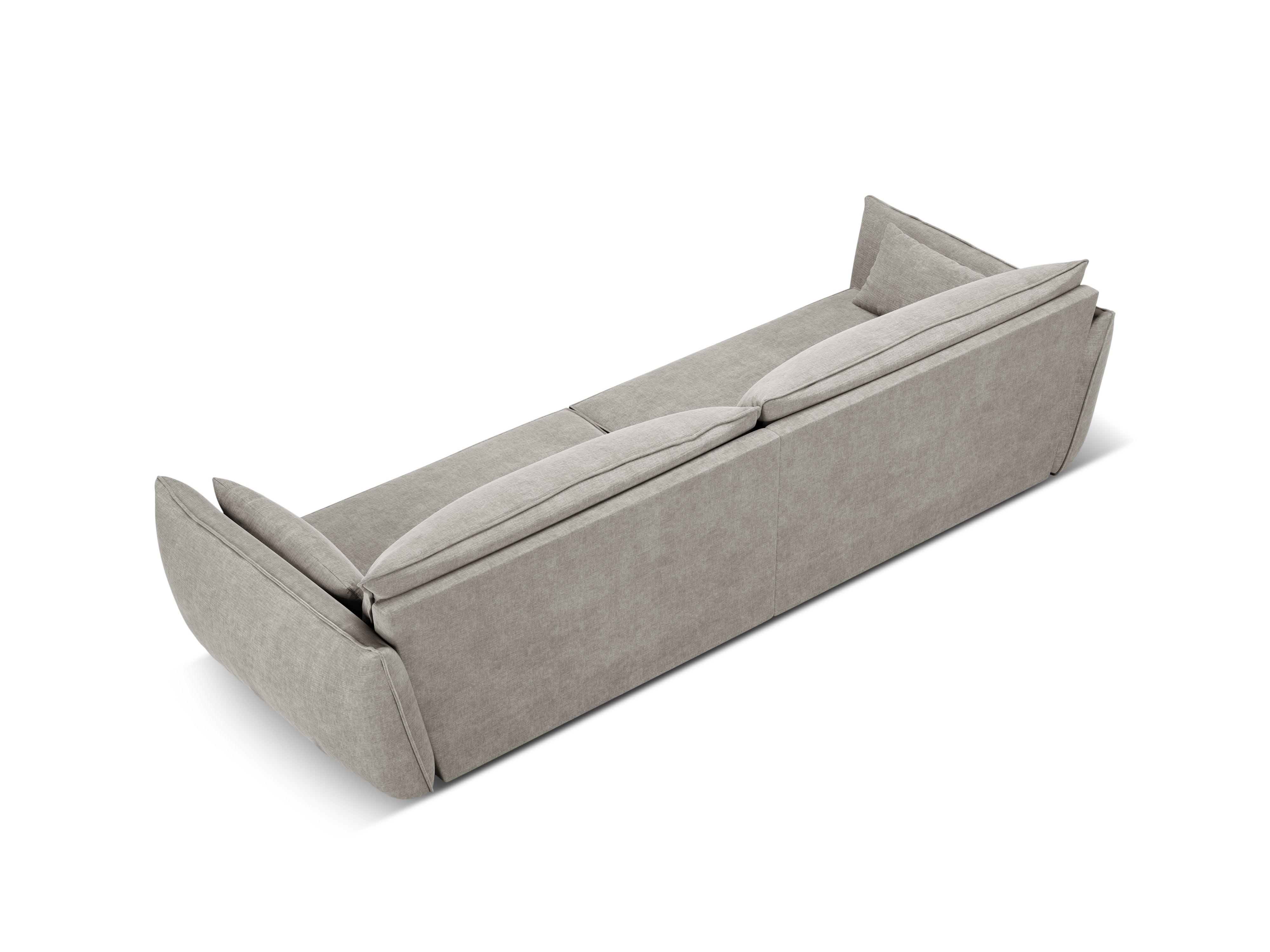 Sofa w tkaninie szenilowej 4-osobowa VANDA jasnoszary Mazzini Sofas Eye on Design