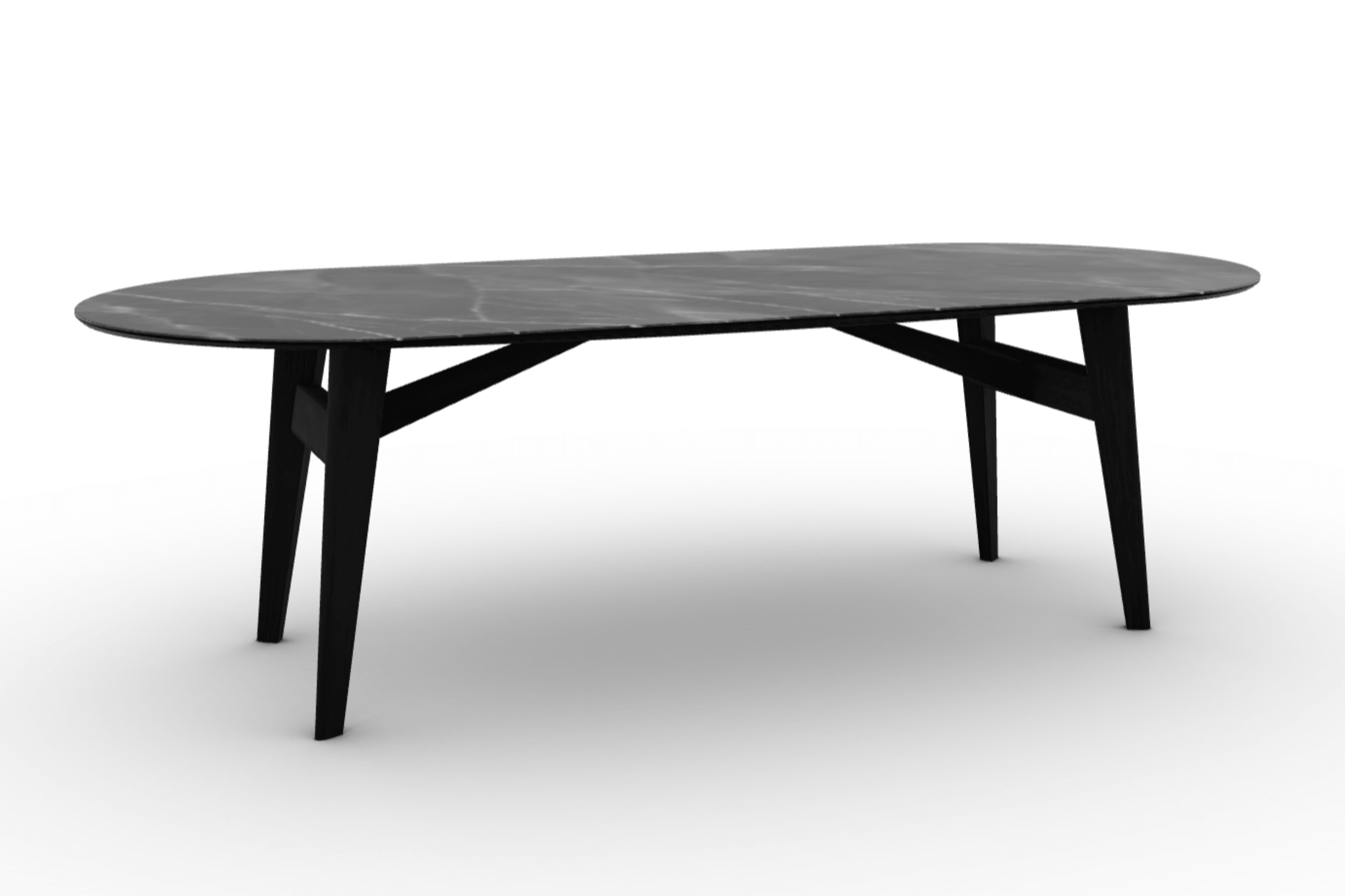 Stół elipsa ABREY antracytowy marmur Calligaris Eye on Design