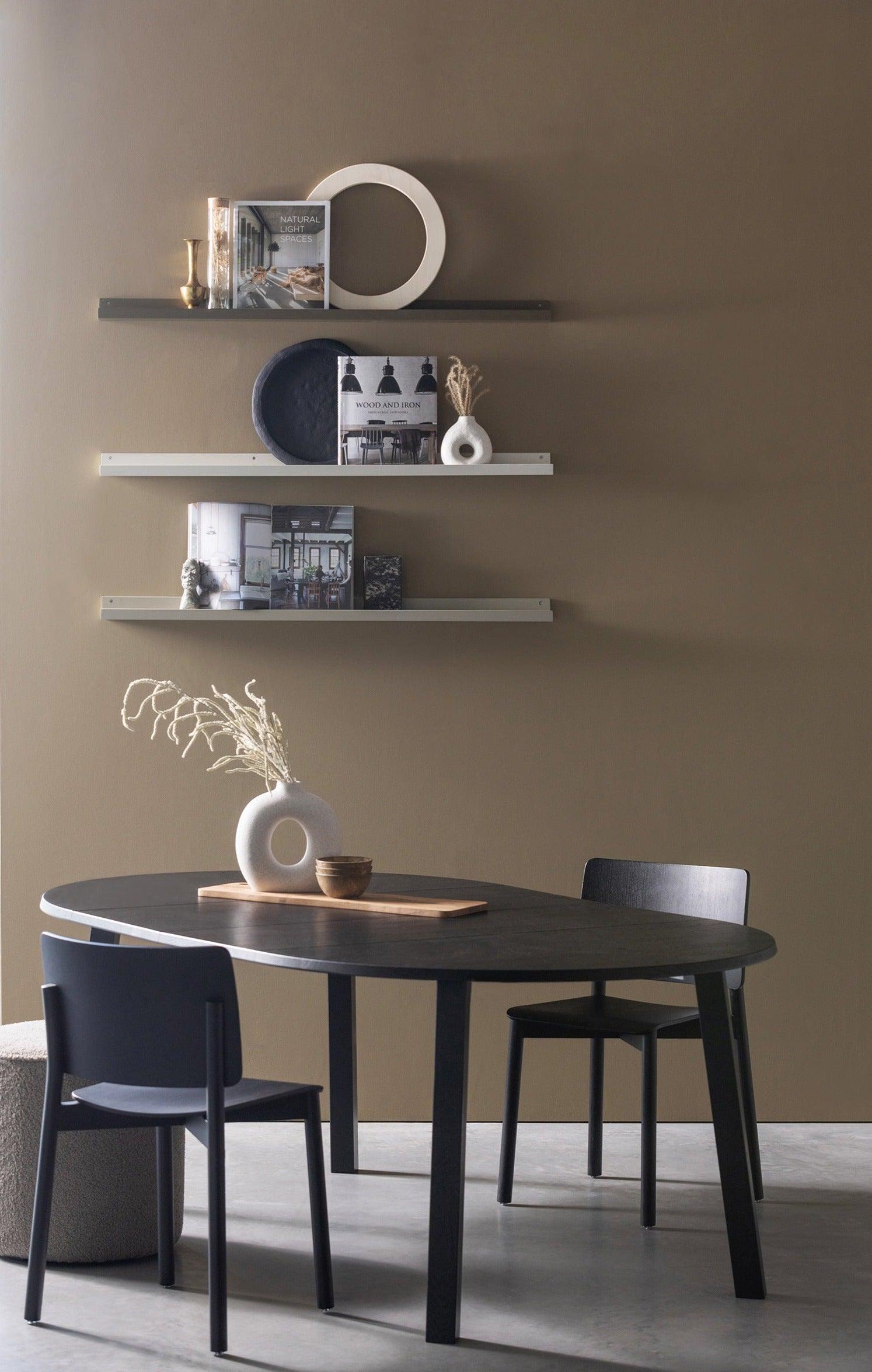 Stół okrągły rozkładany LANGE czarny dąb Woood Exclusive Eye on Design