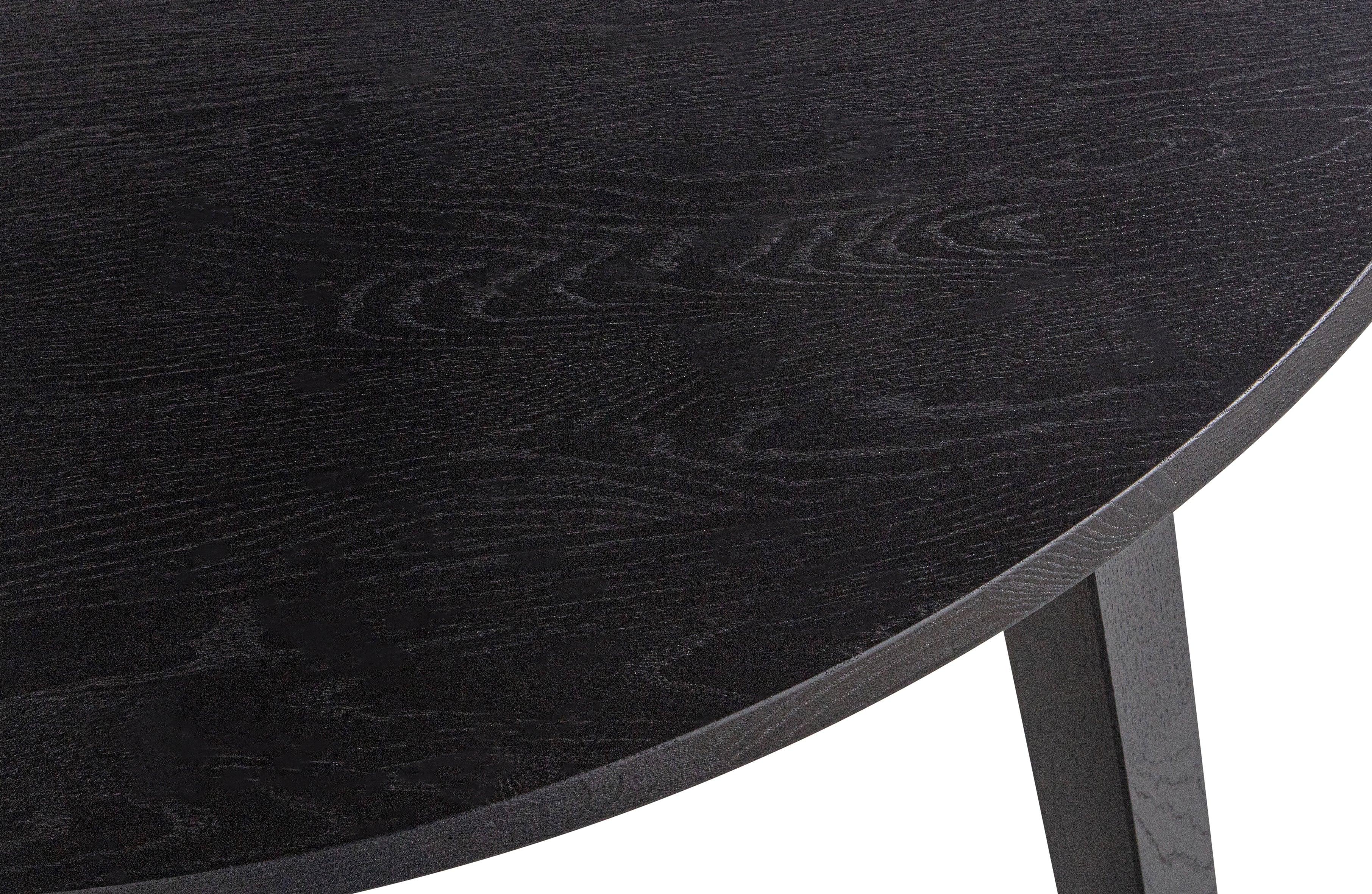 Stół okrągły rozkładany LANGE czarny dąb Woood Exclusive Eye on Design