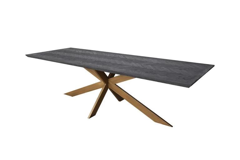 Stół prostokątny BLACKBONE mosiężny Richmond Interiors Eye on Design