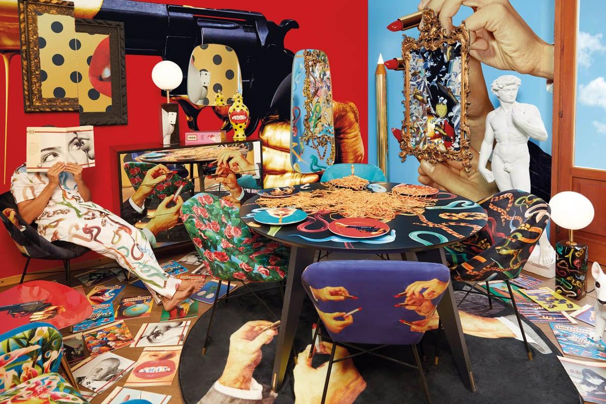 Stół prostokątny SNAKES czarny Seletti Eye on Design