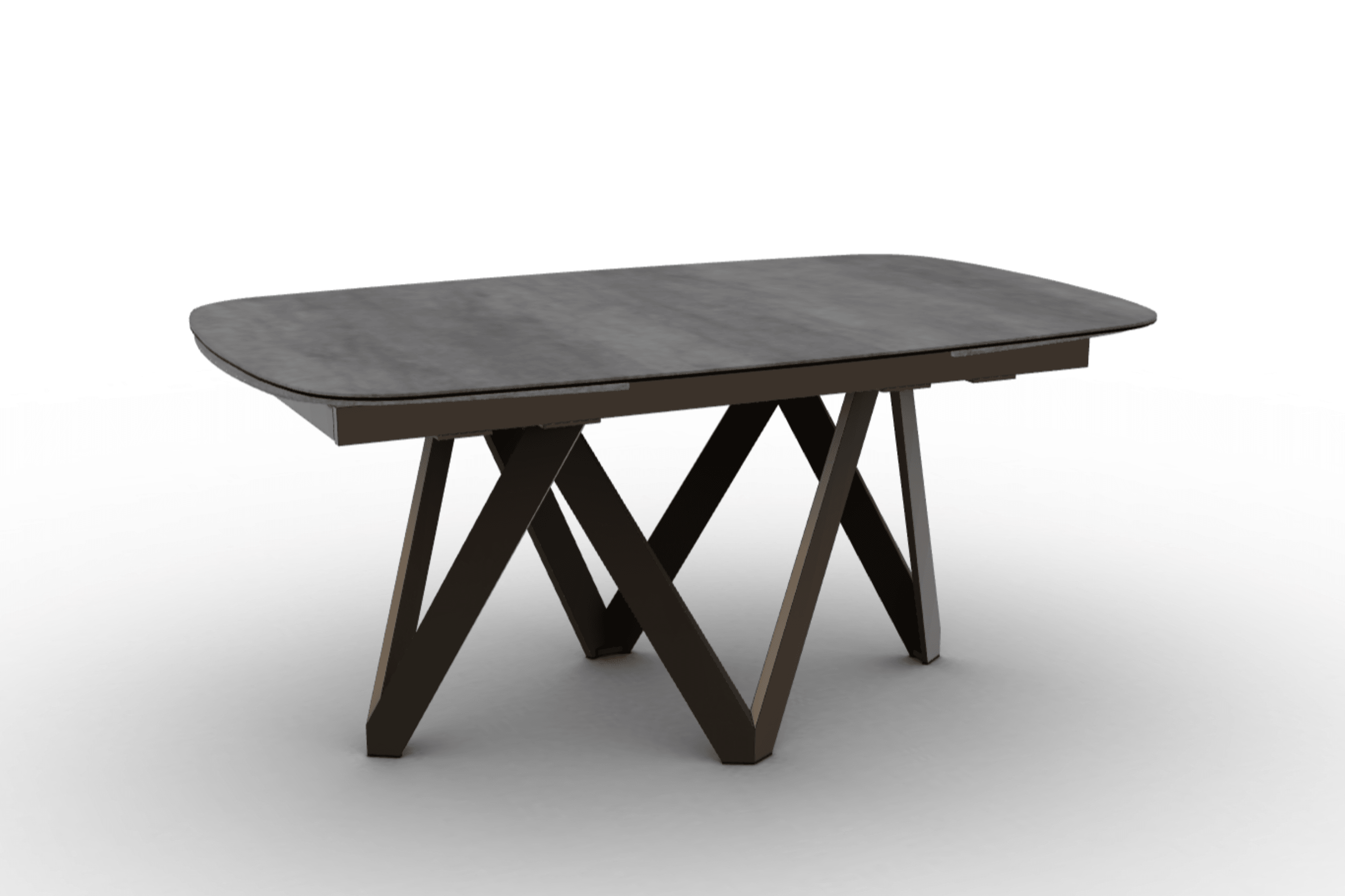 Stół rozkładany CARTESIO cement Calligaris 165 cm brązowy matowy metal Eye on Design