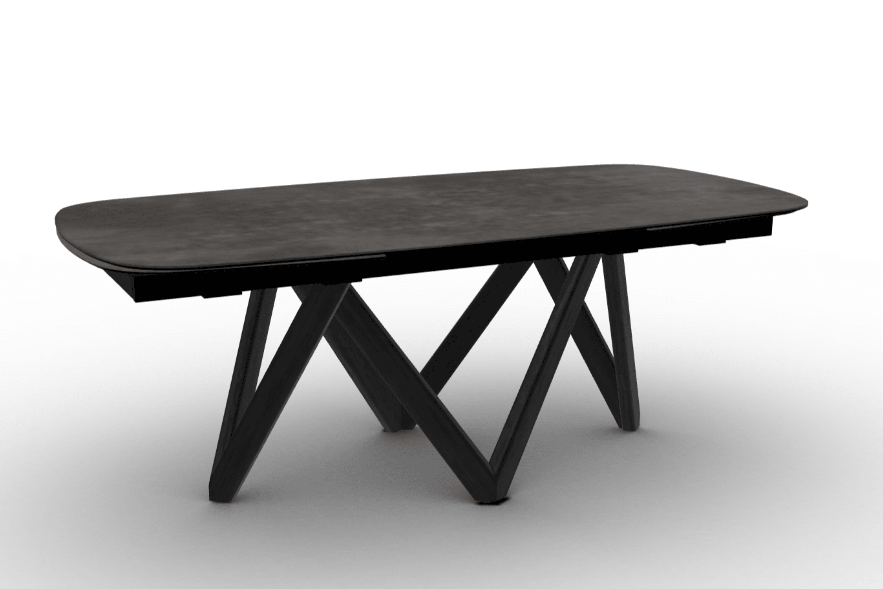 Stół rozkładany CARTESIO ciemnoszara ceramika Calligaris 200 cm czarne matowe drewno Eye on Design