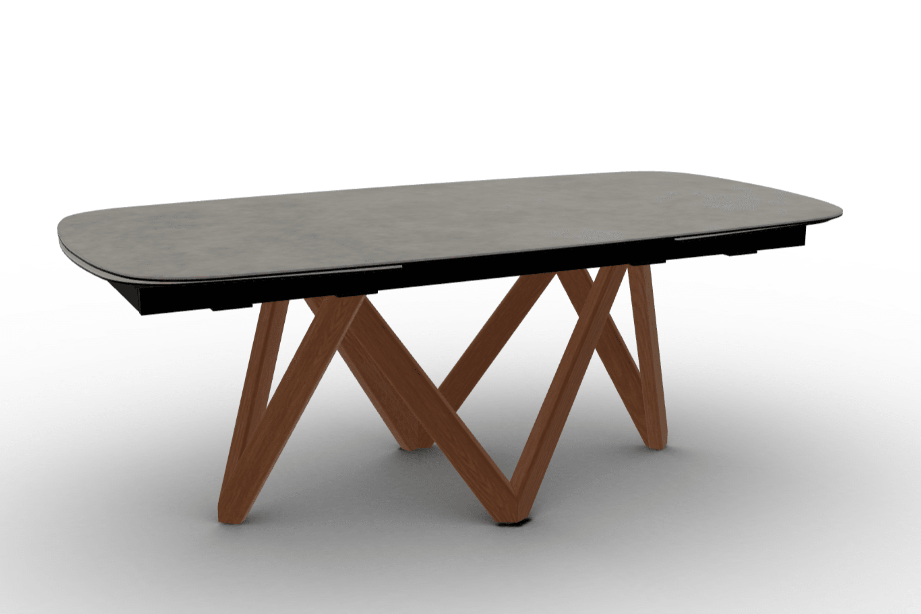 Stół rozkładany CARTESIO jasnoszara ceramika Calligaris 200 cm orzechowe drewno Eye on Design