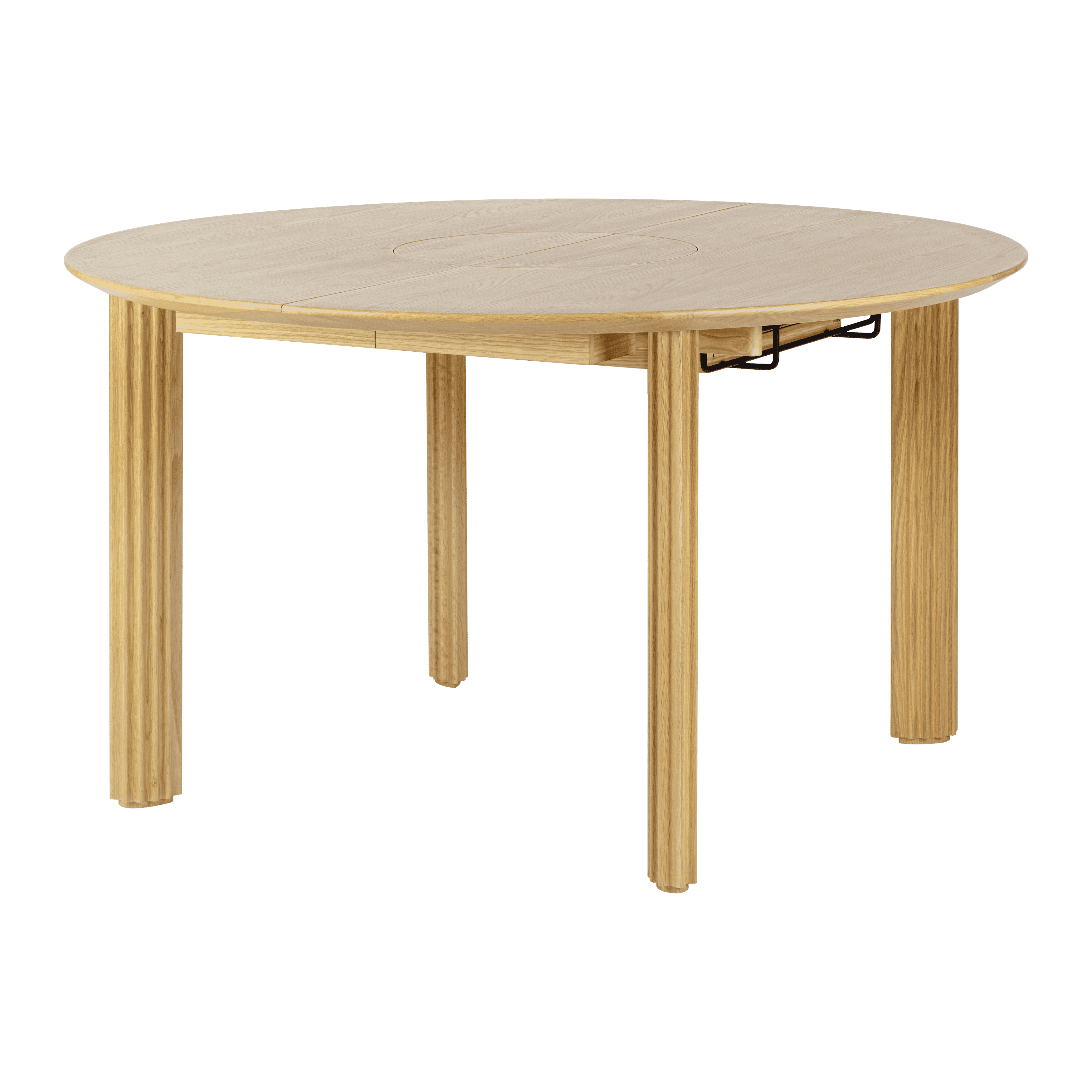 Stół rozkładany COMFORT CIRCLE WITH EXTENSION dębowy UMAGE Frezowane Eye on Design