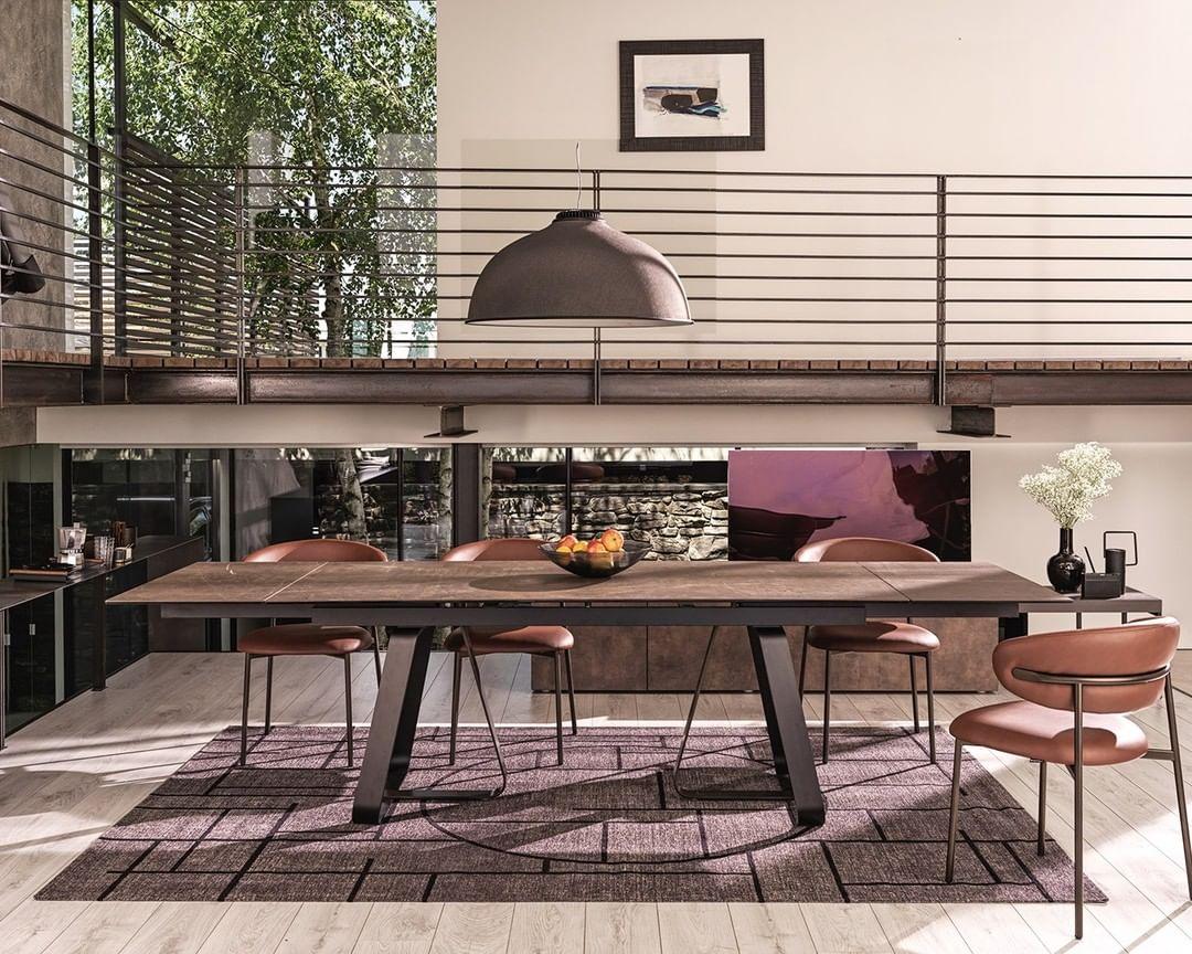Stół rozkładany prostokątny SUNSHINE złoty marmur Calligaris Eye on Design