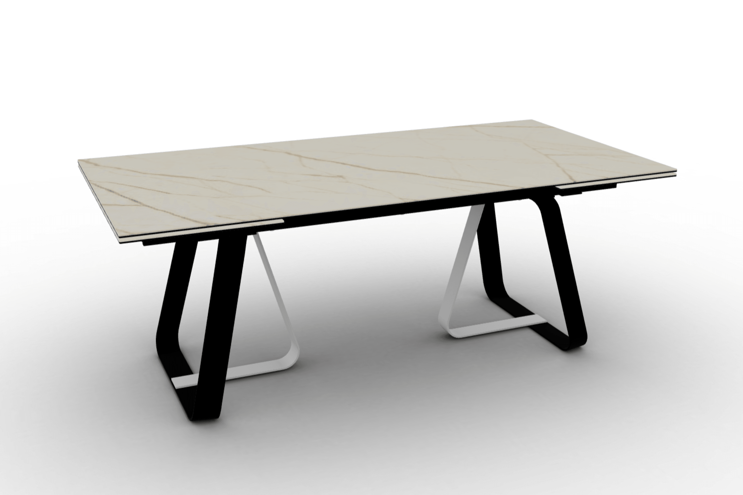 Stół rozkładany prostokątny SUNSHINE złoty marmur Calligaris Eye on Design