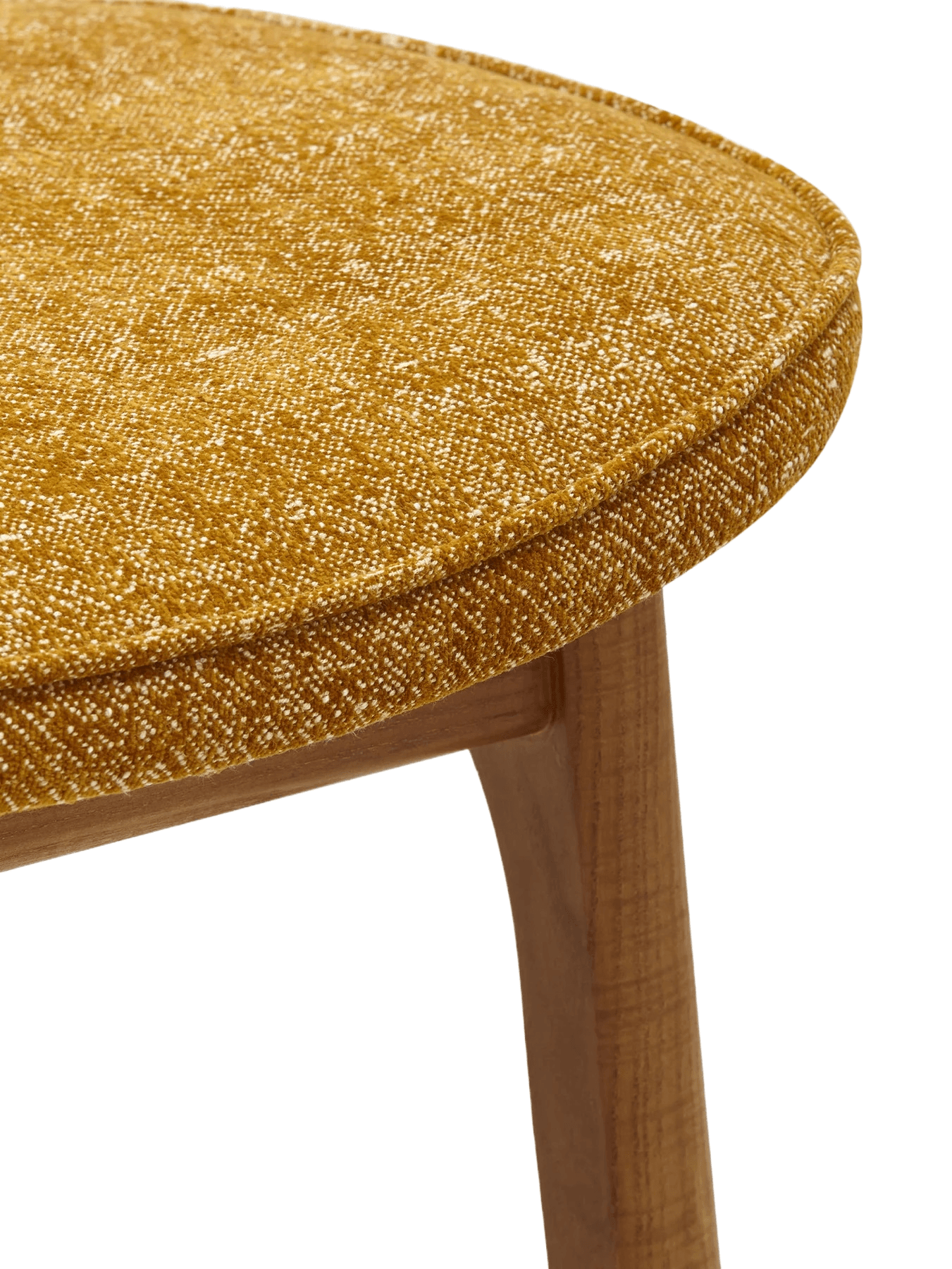 Stołek barowy 200-190 żółty w tkaninie Marble Mustard 366 concept Eye on Design
