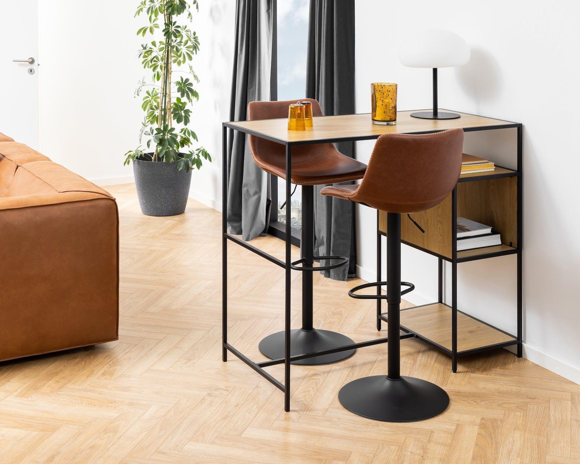 Stołek barowy ALVA brandy ekoskóra Home Essentials Eye on Design